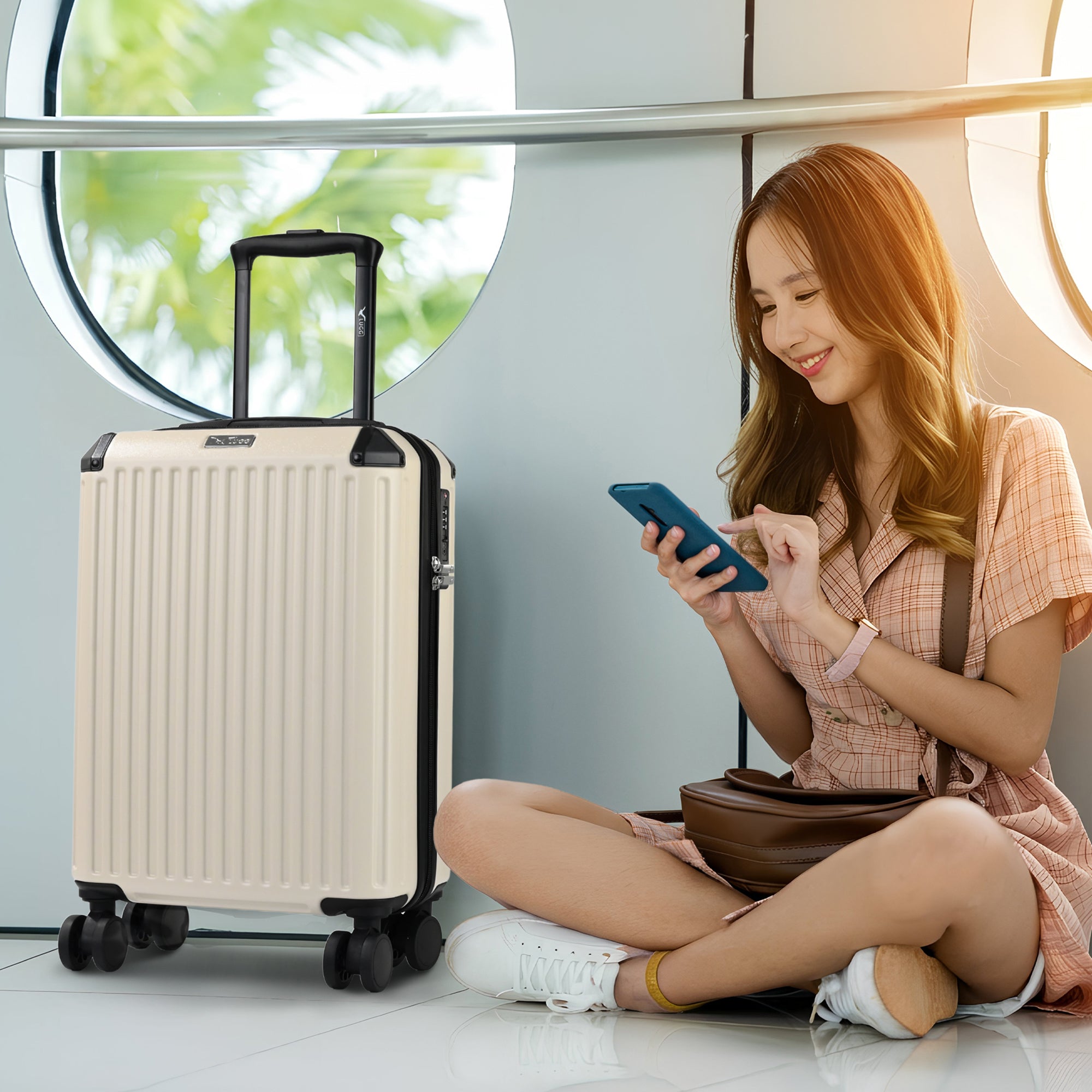 Sky Rover 20” Cabin Suitcase in Taupe - Clearance