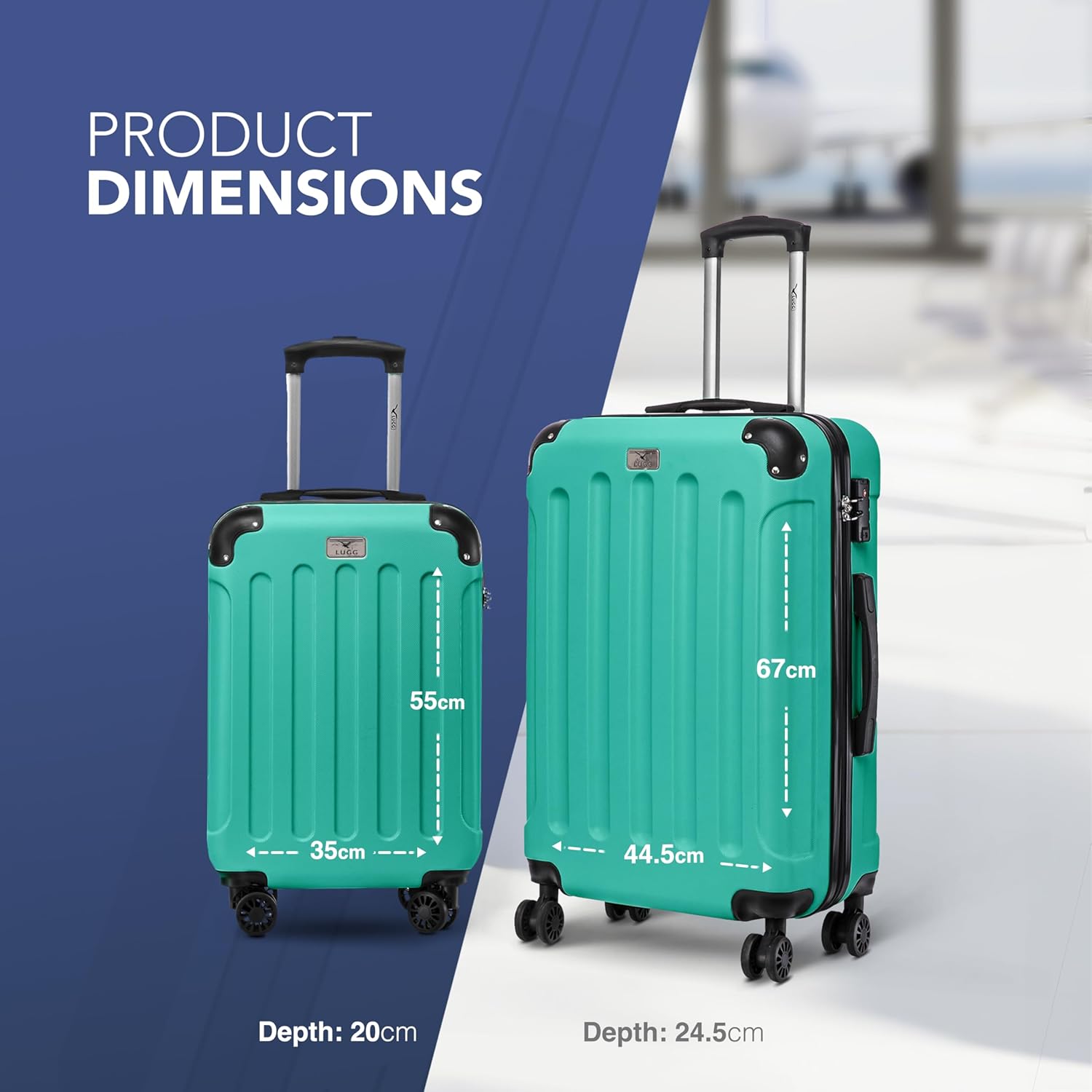 Skywander 2pc 20in & 24in Suitcase - Mint