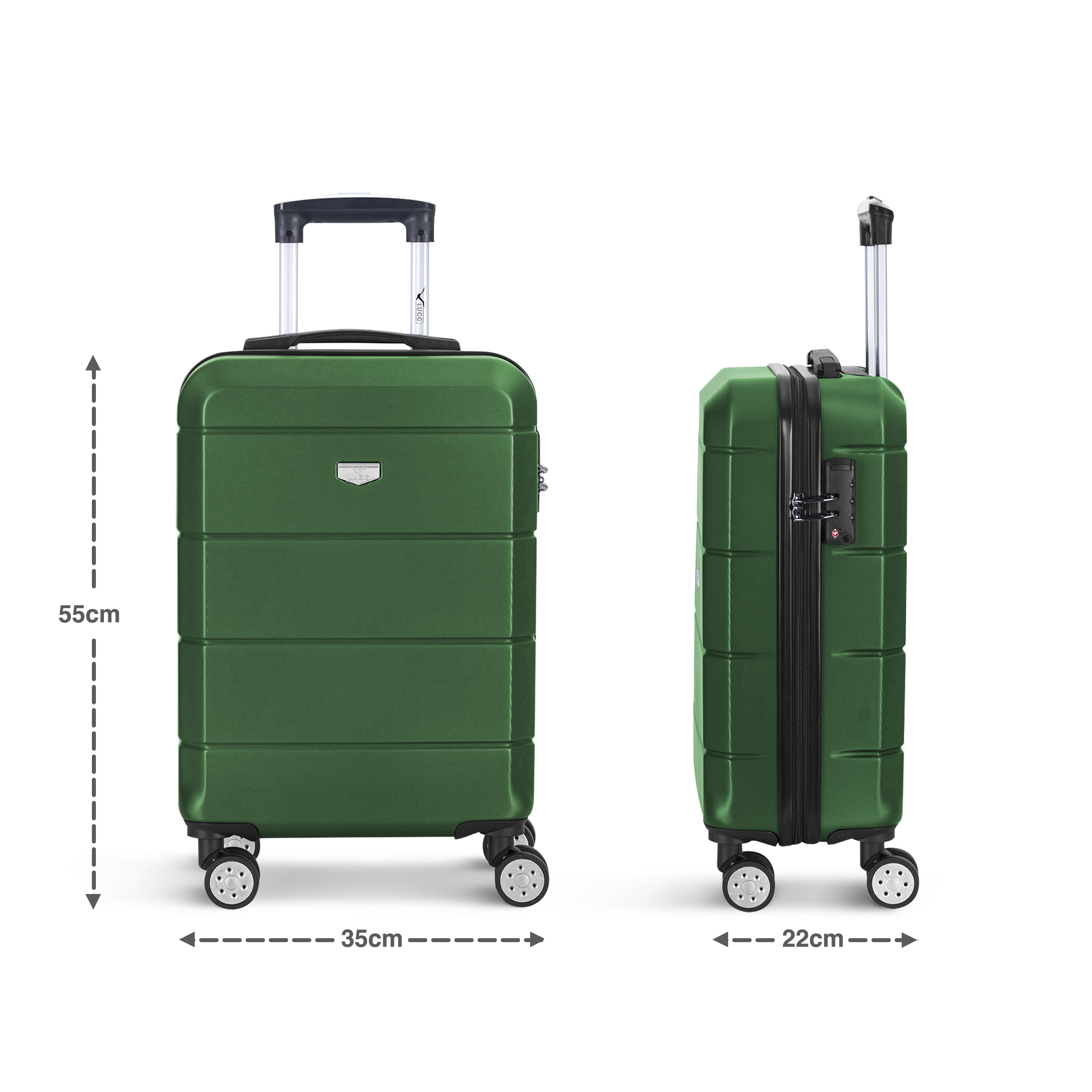 Jetset 20" Cabin Suitcase in Army Green