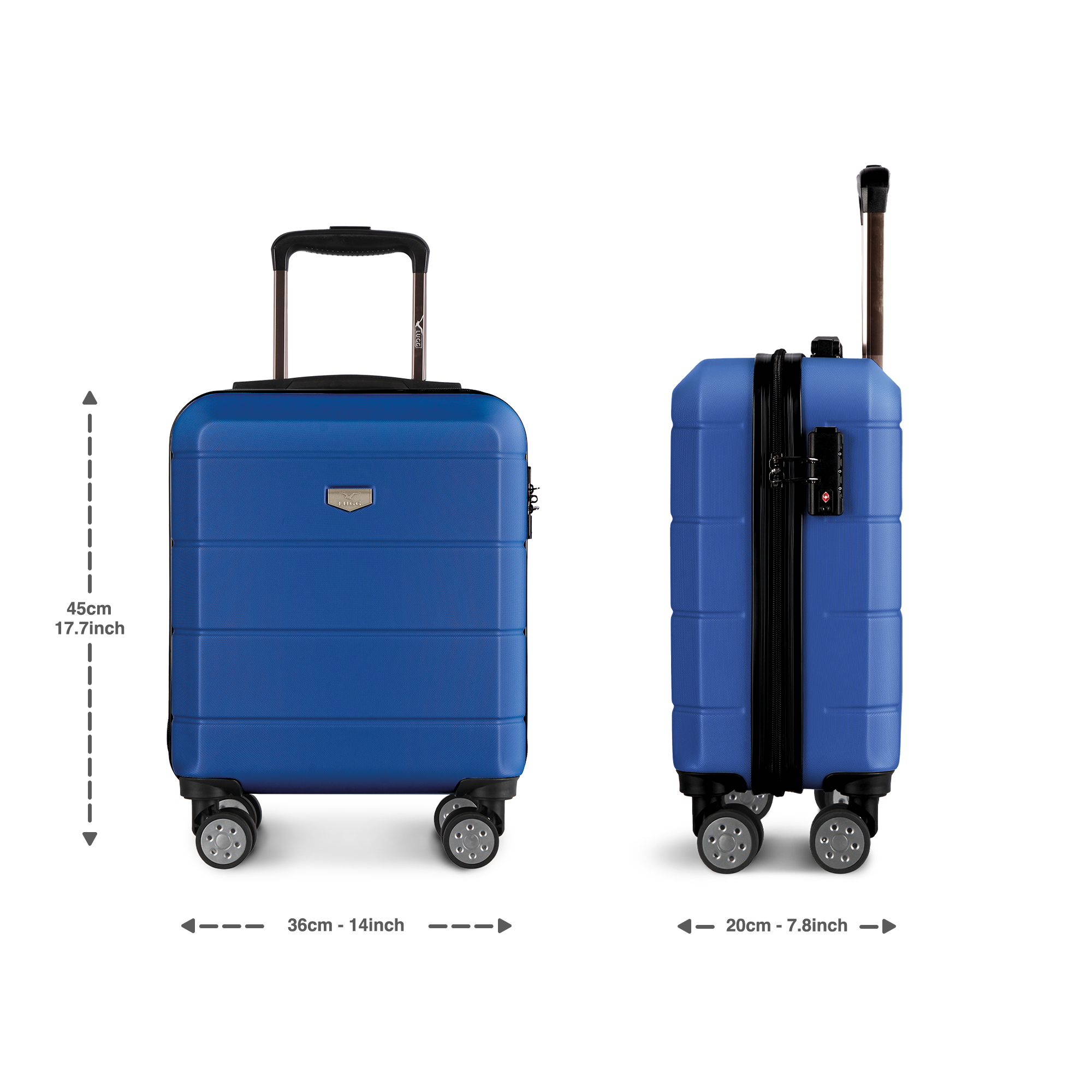 Get Jetset Cabin Suitcase in Blue - Lightweight Suitcase - UK