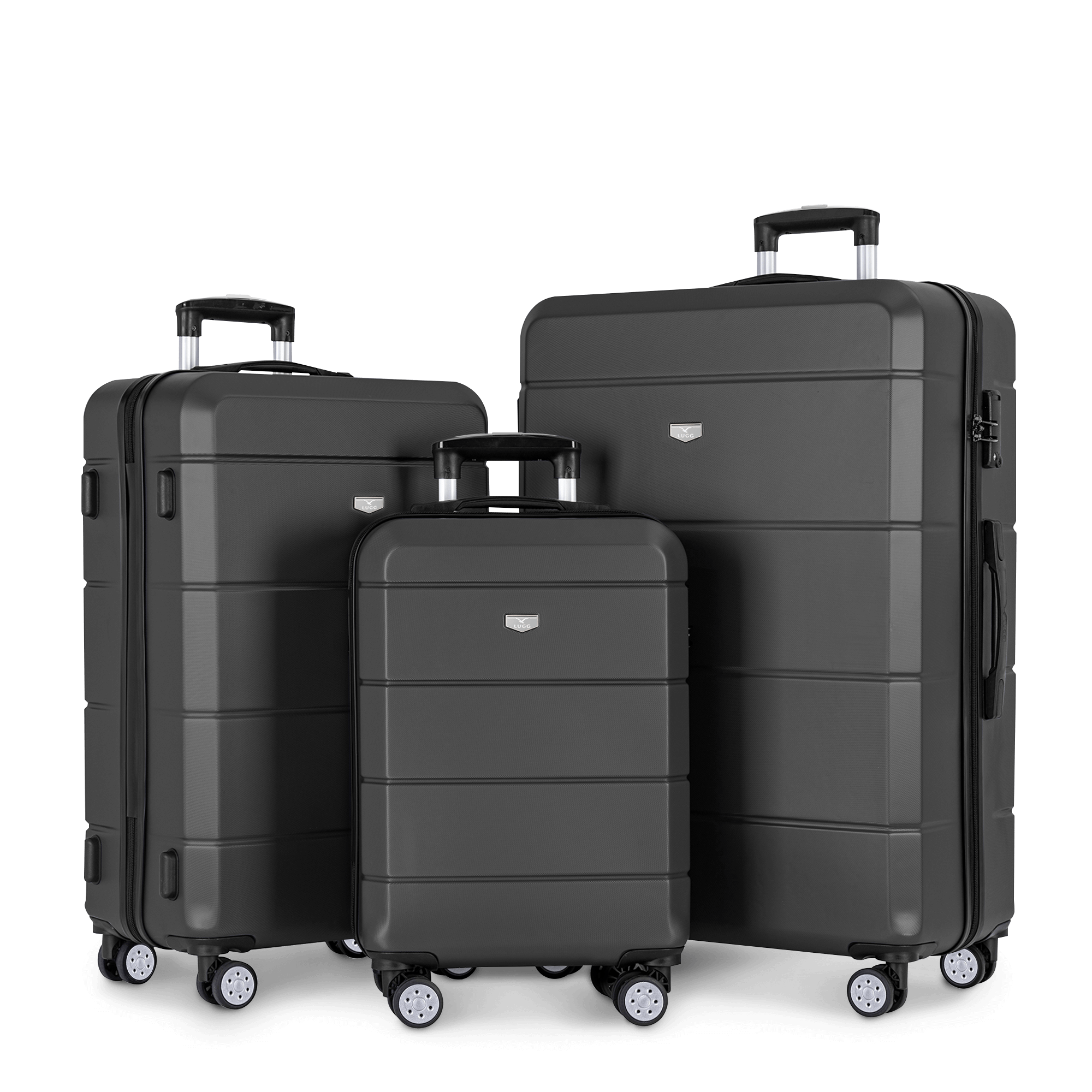 Shop Jetset 3pc Suitcase Set in Gunmetal Grey Online - UK