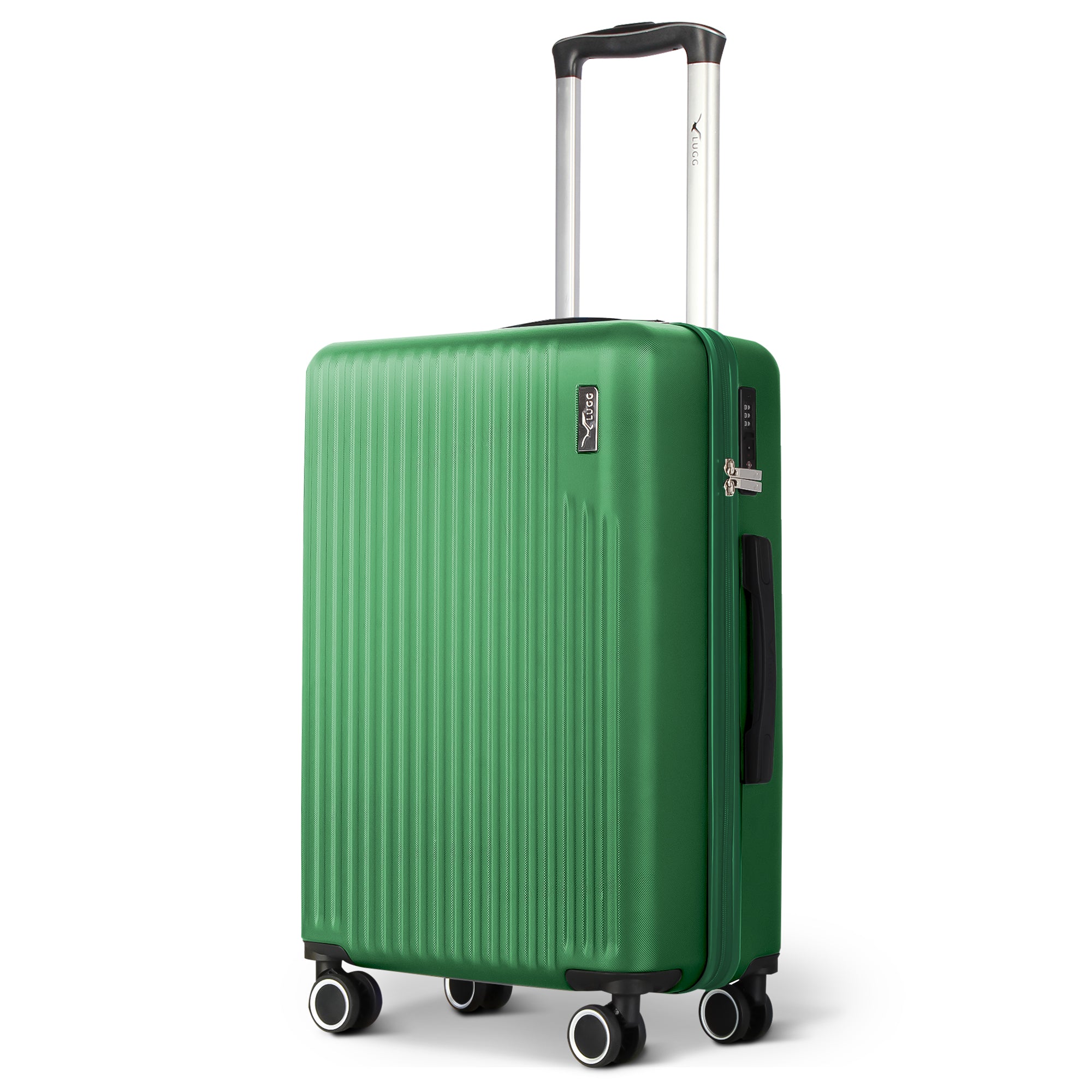 Vacay 20” Suitcase ABS Luggage with TSA Indent Lock, Aluminium Trolley Handle, 360° Spinner Wheels - Airline Compatible (55 x 35 x 23cm) - Forest