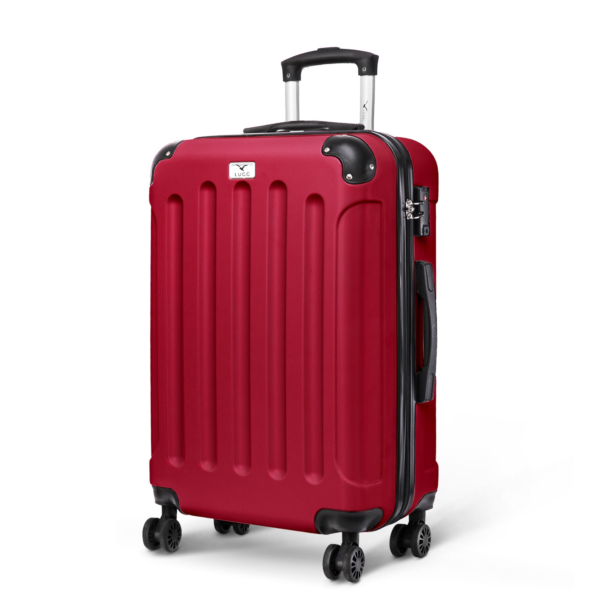LUGG Skywander 24” Lightweight Underseat Cabin Bag - 67cm x 44cm x 26cm – EasyJet Approved Carry-On Suitcase, Durable ABS Hard Shell- Burgundy