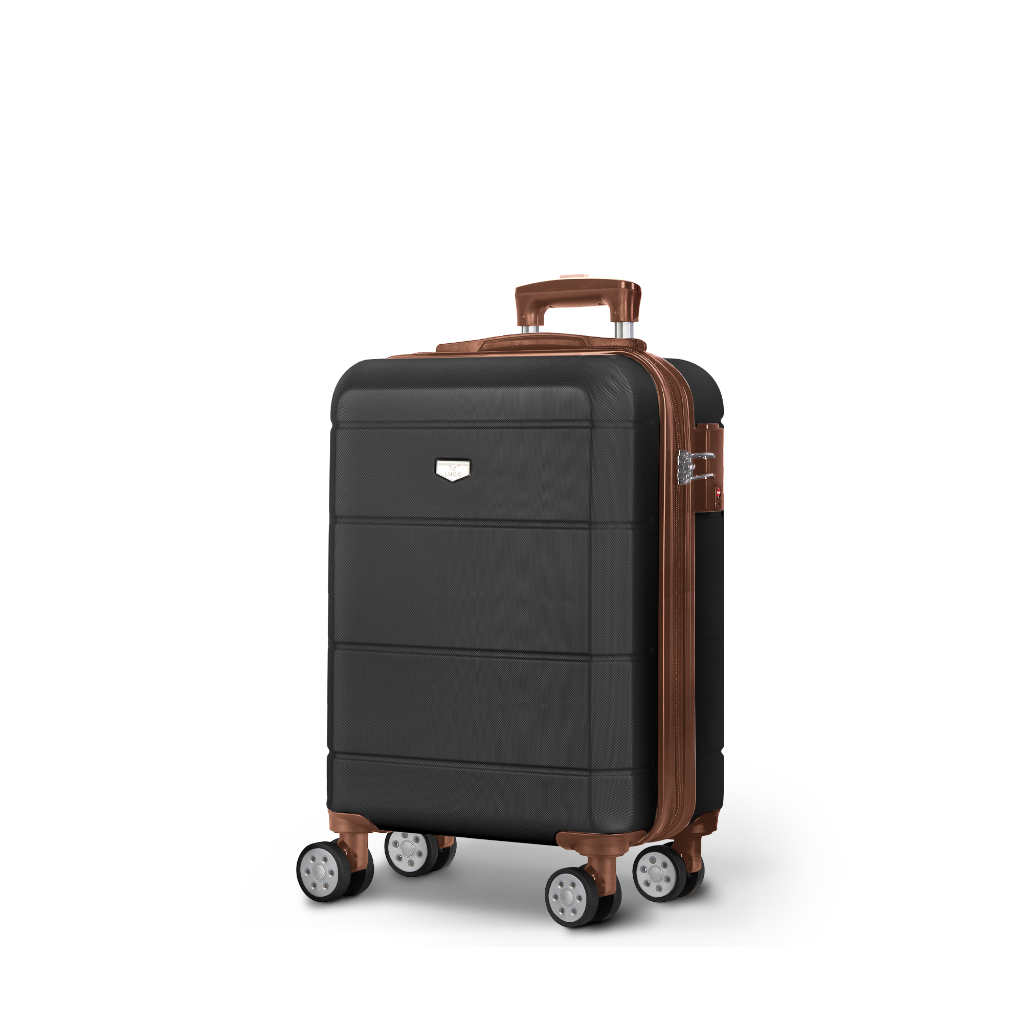 Jetset 20" Cabin Suitcase in Black & Brown