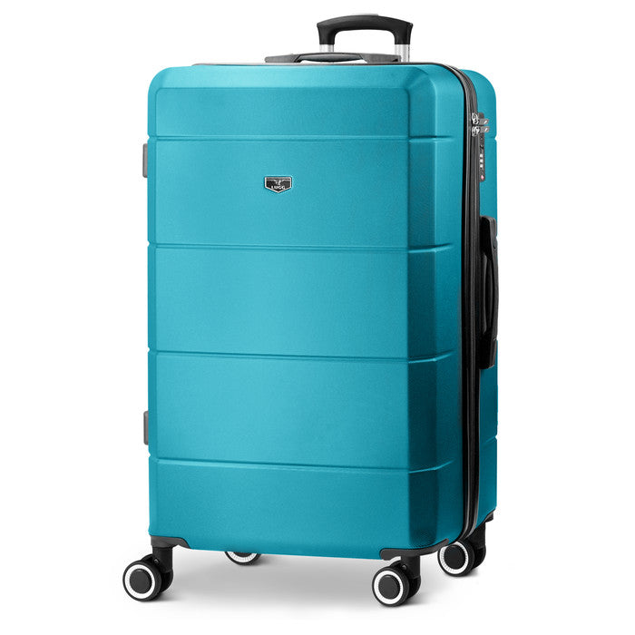 Jetset 32" Large Suitcase – Lightweight Hard Shell Luggage with TSA Lock – Water-Resistant ABS Spinner Suitcase – 4 Wheels – 86x58x31cm Travel Bag - Teal