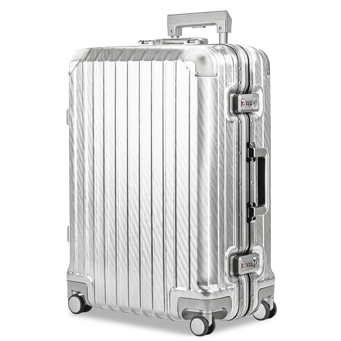 LUGG Solo Explorer 28" Hard Shell Suitcase 75x52x31cm 5yr Warranty Metallic Silver