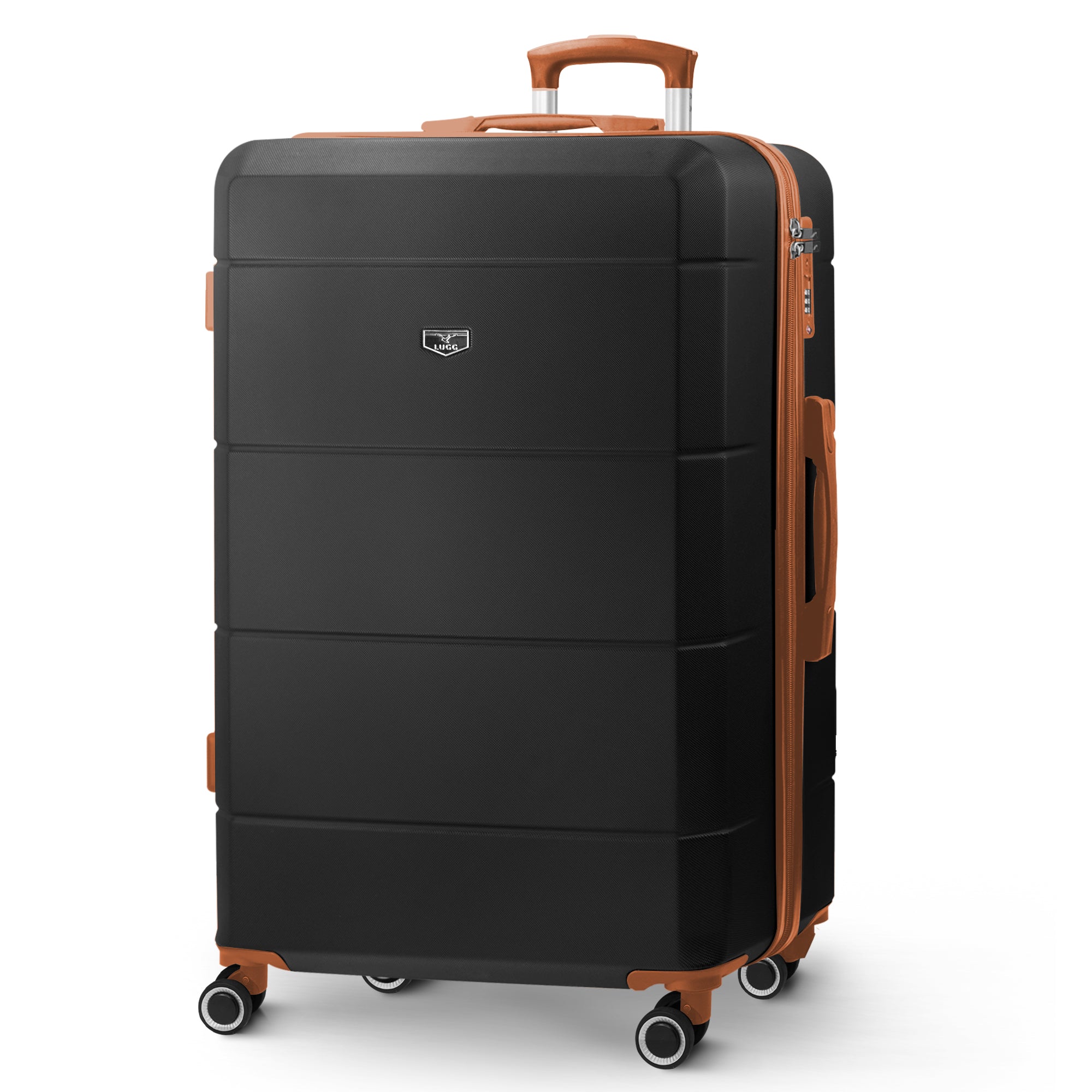 Jetset 28" Large Suitcase in Black & Brown