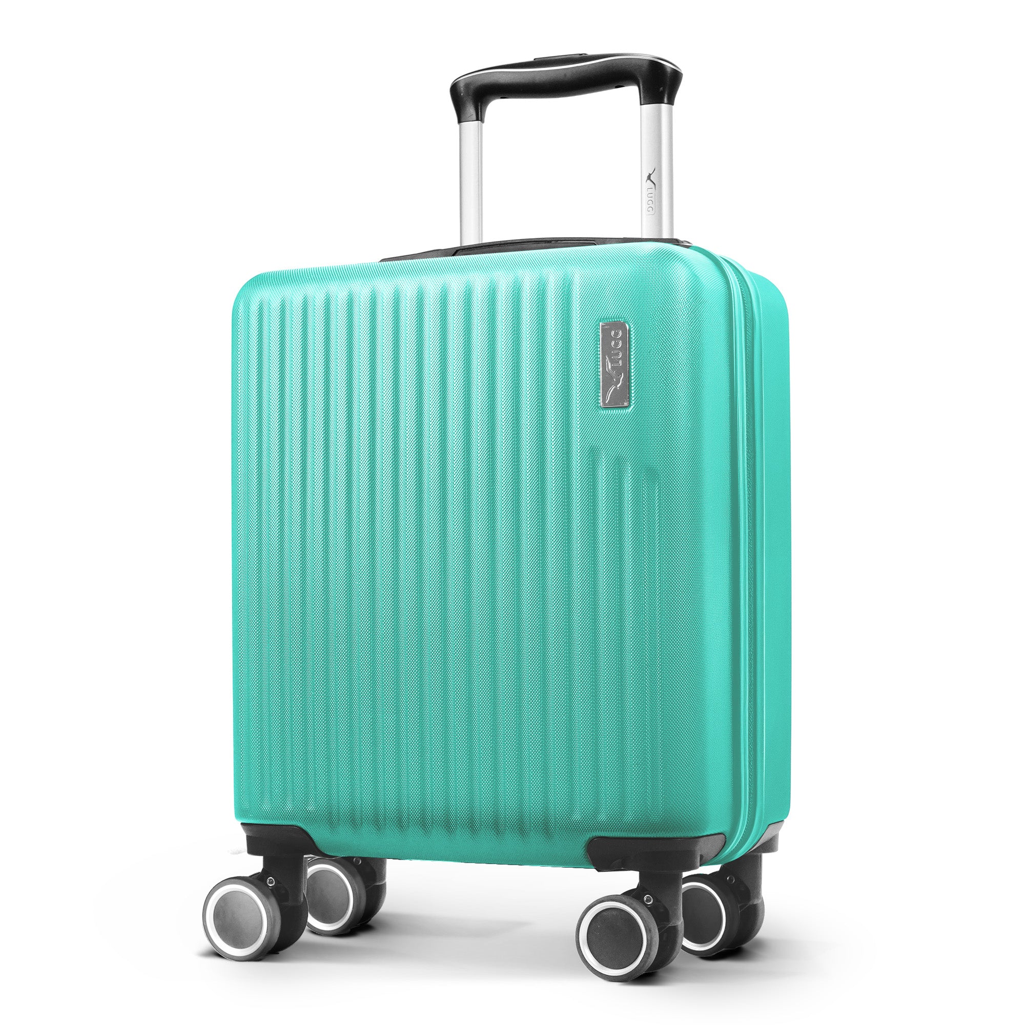 Vacay 15” Suitcase ABS Luggage, Aluminium Trolley Handle, 360° Spinner Wheels - Airline Compatible (45 x 33x 20cm) - Mint