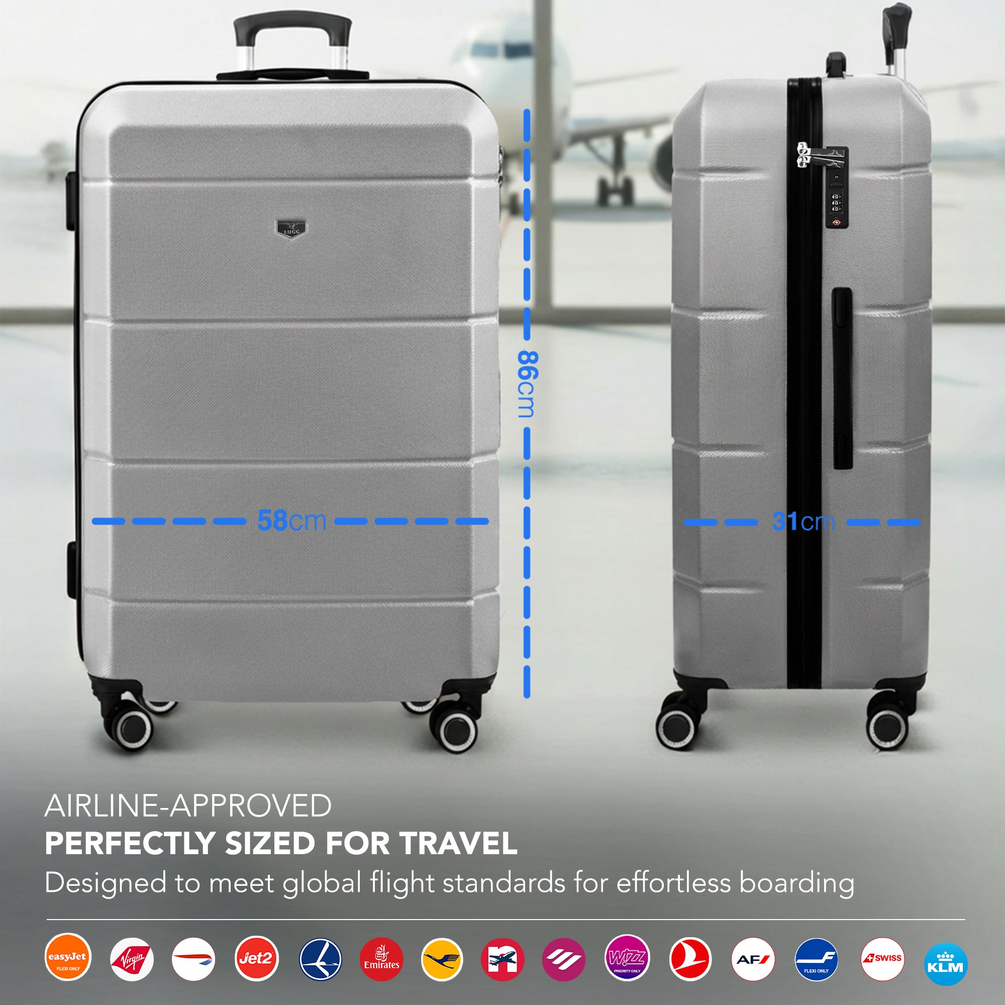 32" Jetset XL Suitcase - Silver