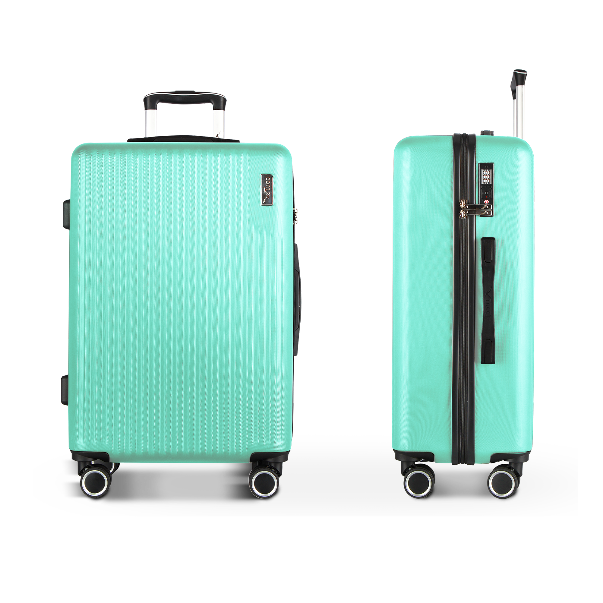 Vacay 28” Suitcase ABS Luggage with TSA Indent Lock, Aluminium Trolley Handle, 360° Spinner Wheels - Airline Compatible (76.5 x 30 x 50.5cm) - Mint