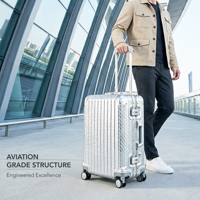 24" Solo Explorer Medium Suitcase - Silver