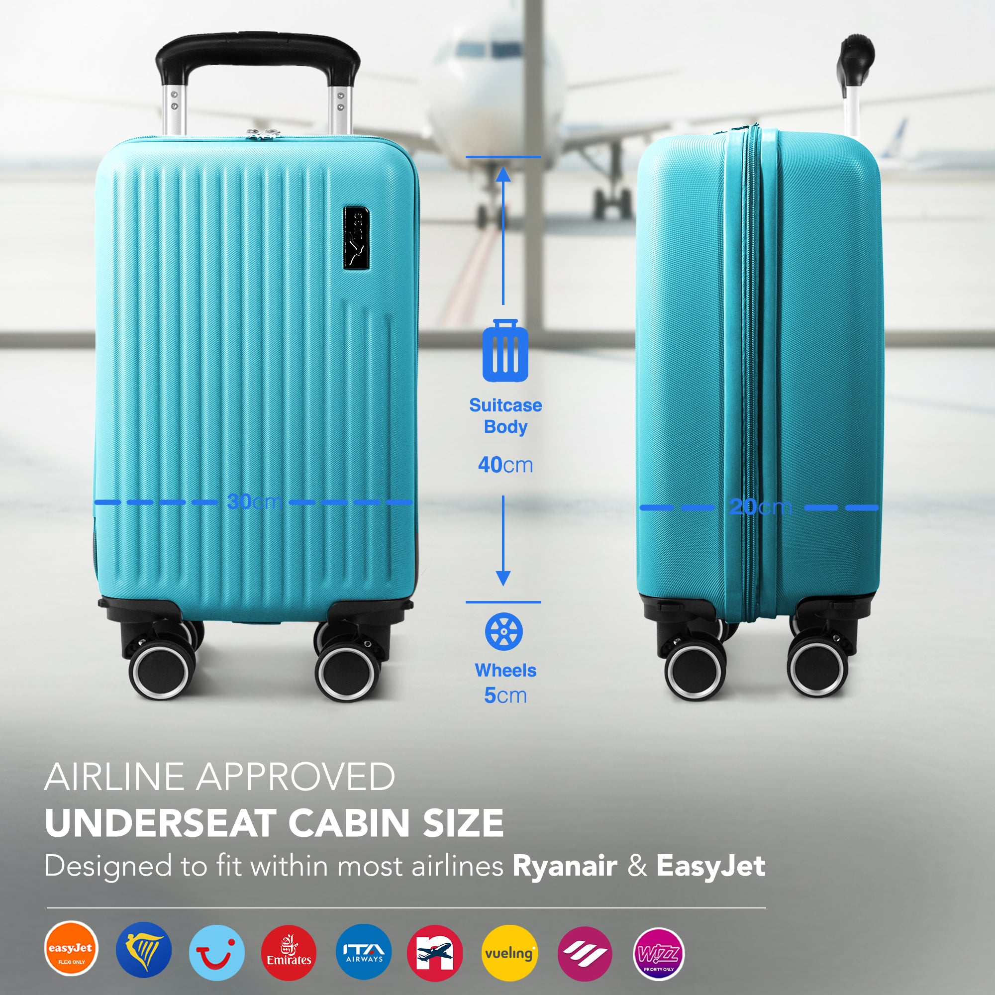40cm Vacay Underseat Cabin Bag - Ocean