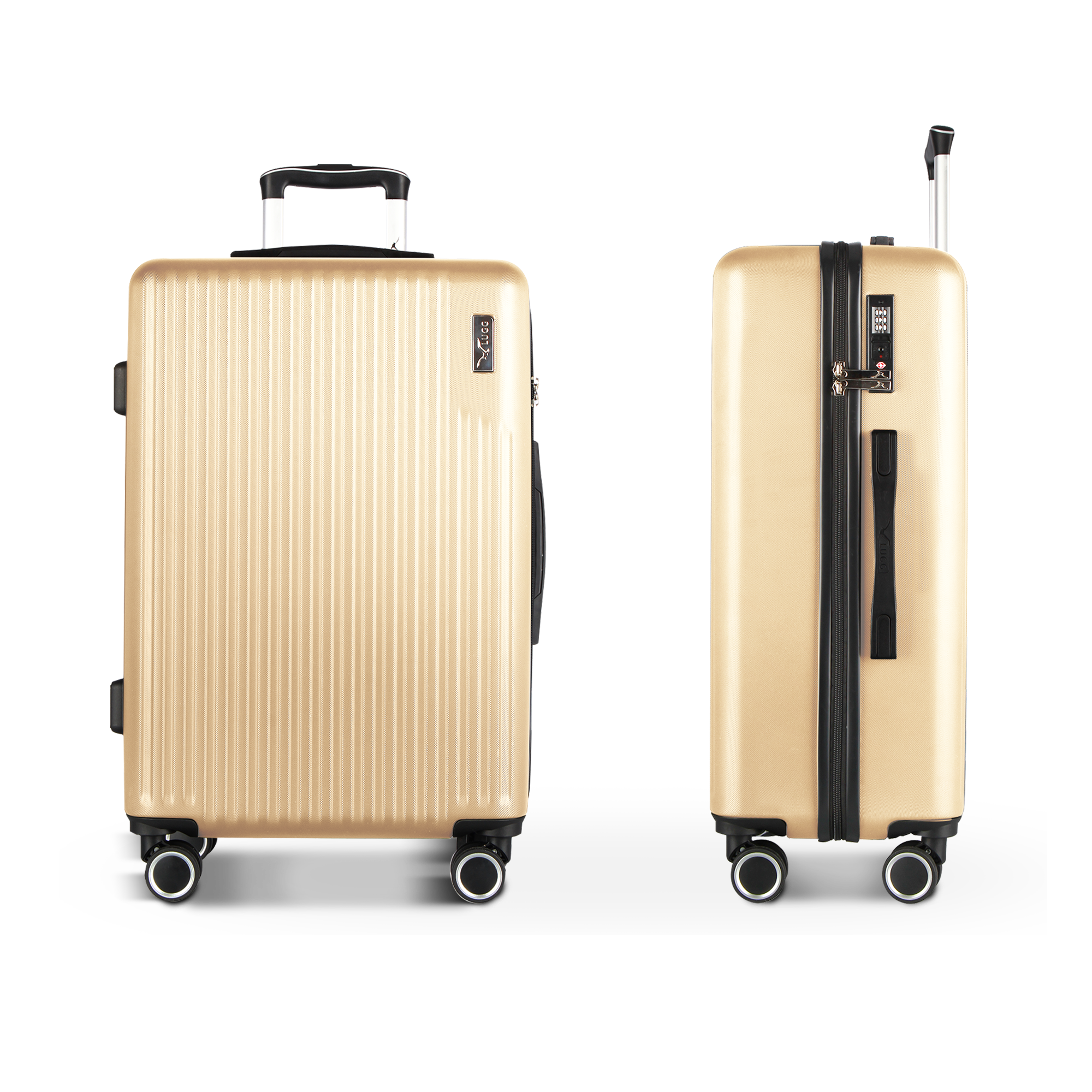 Vacay 28” Suitcase ABS Luggage with TSA Indent Lock, Aluminium Trolley Handle, 360° Spinner Wheels - Airline Compatible (76.5 x 30 x 50.5cm) - Sunset