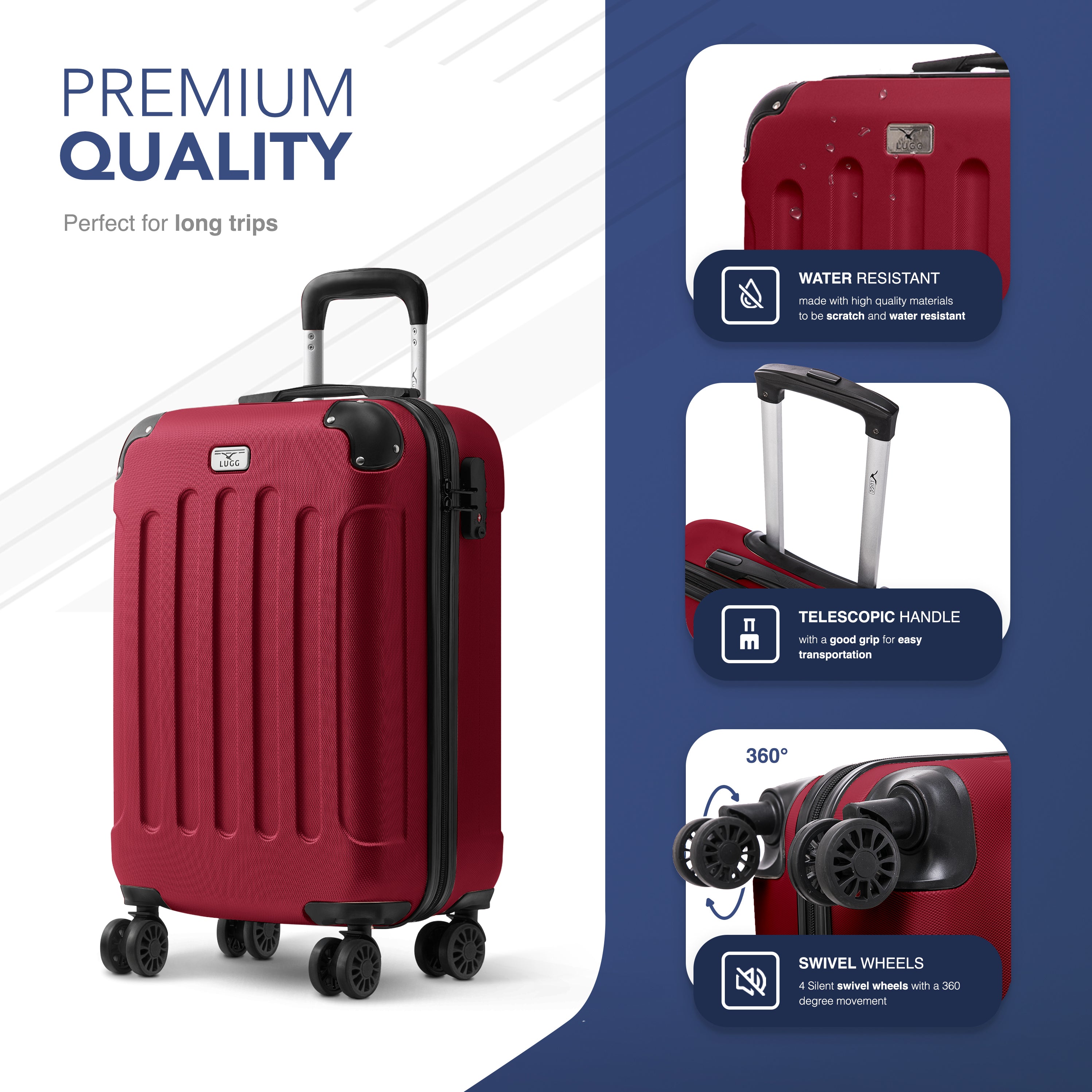 20" Skywander Cabin Suitcase - Burgundy