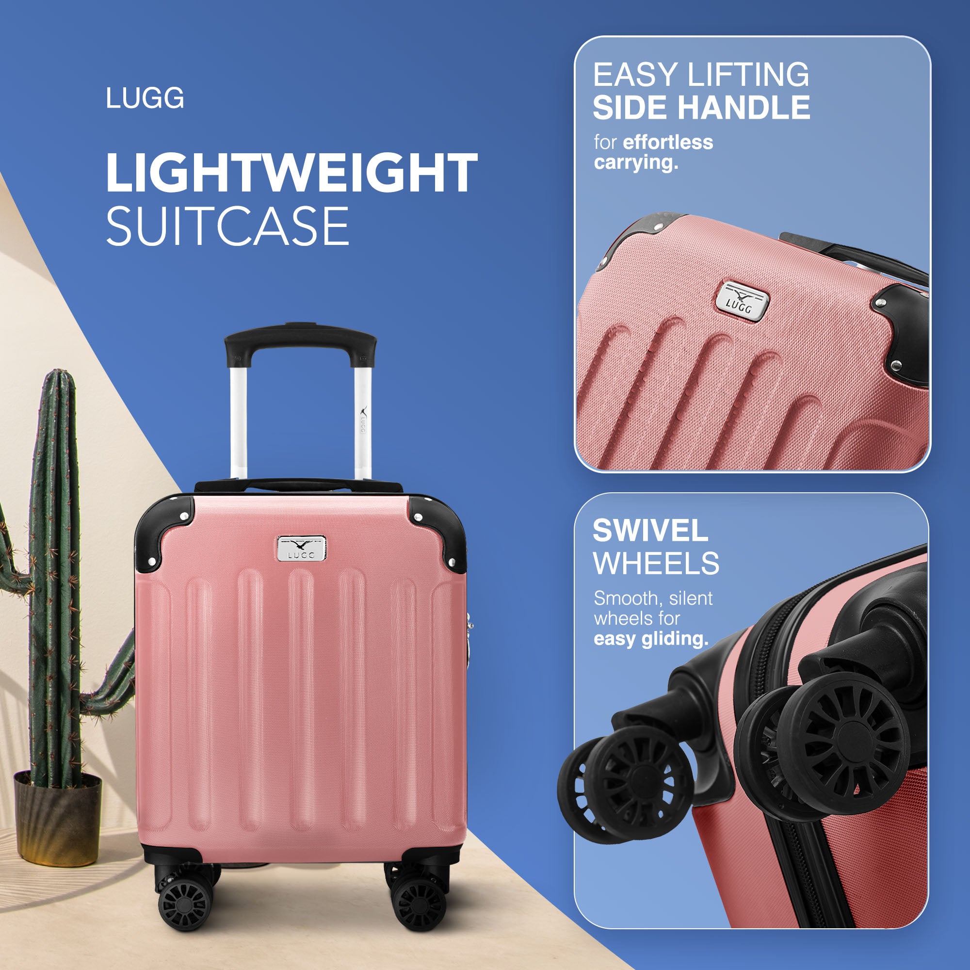 Skywander 15" Underseat Suitcase in Rose Gold