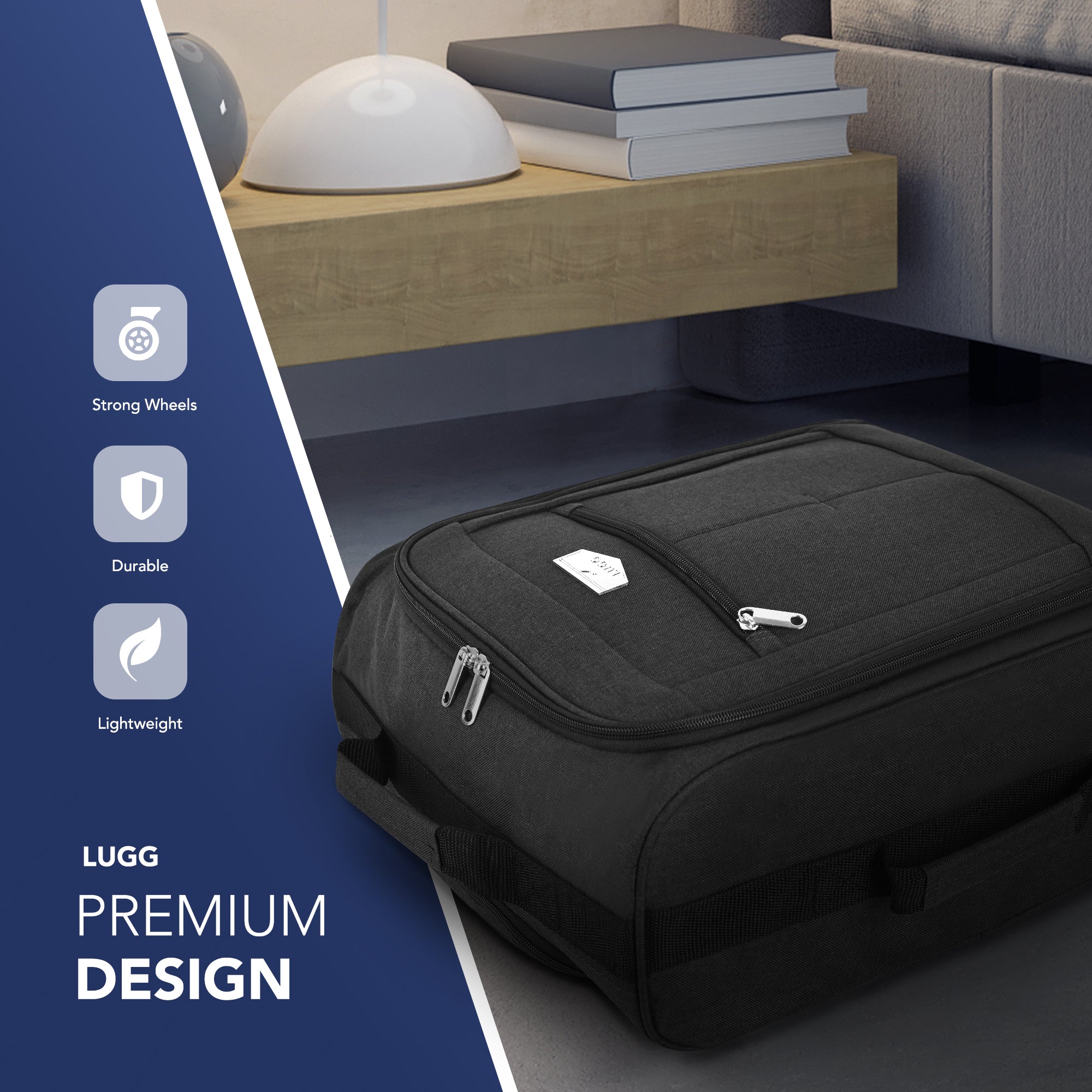 Free EasyJet & Ryanair Priority Approved Soft Cabin Bag - Black