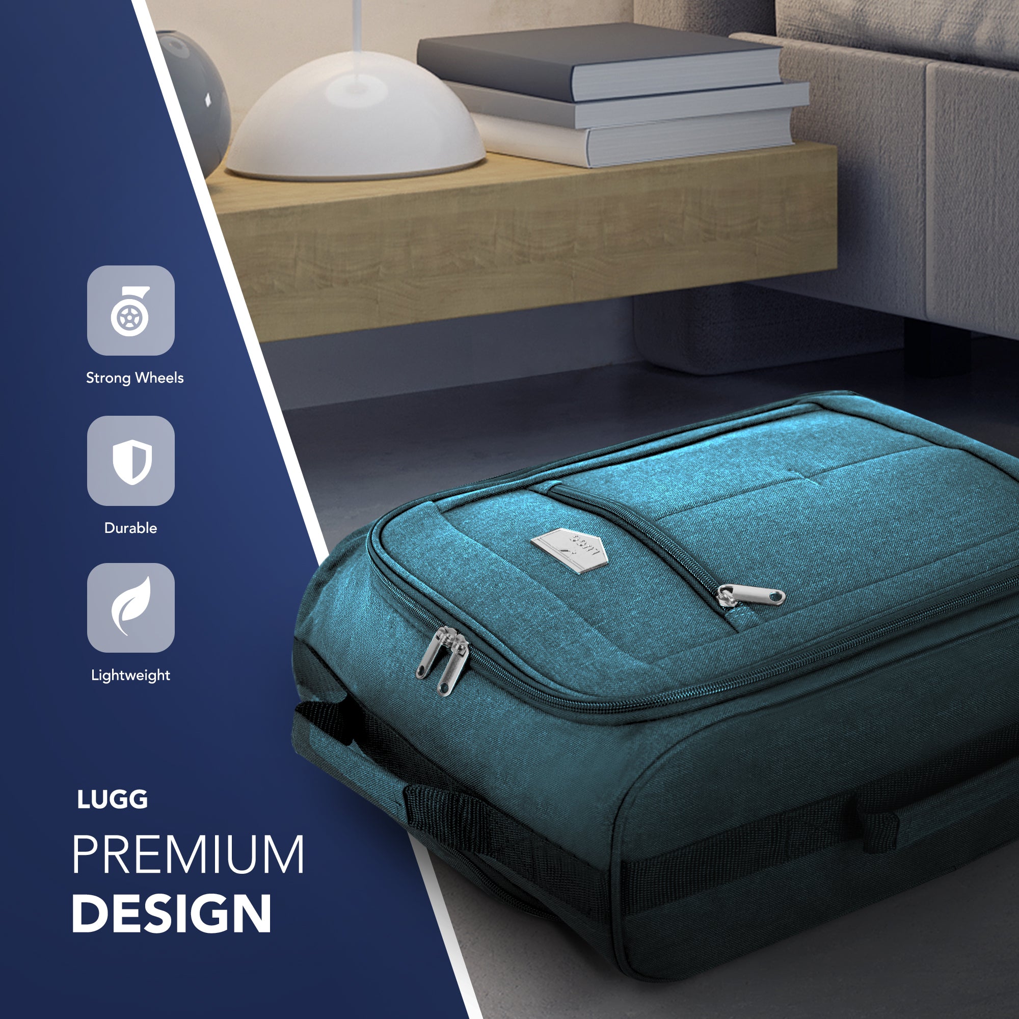 Soft Cabin Bag for Ryanair & EasyJet Priority Overhead Locker - Teal