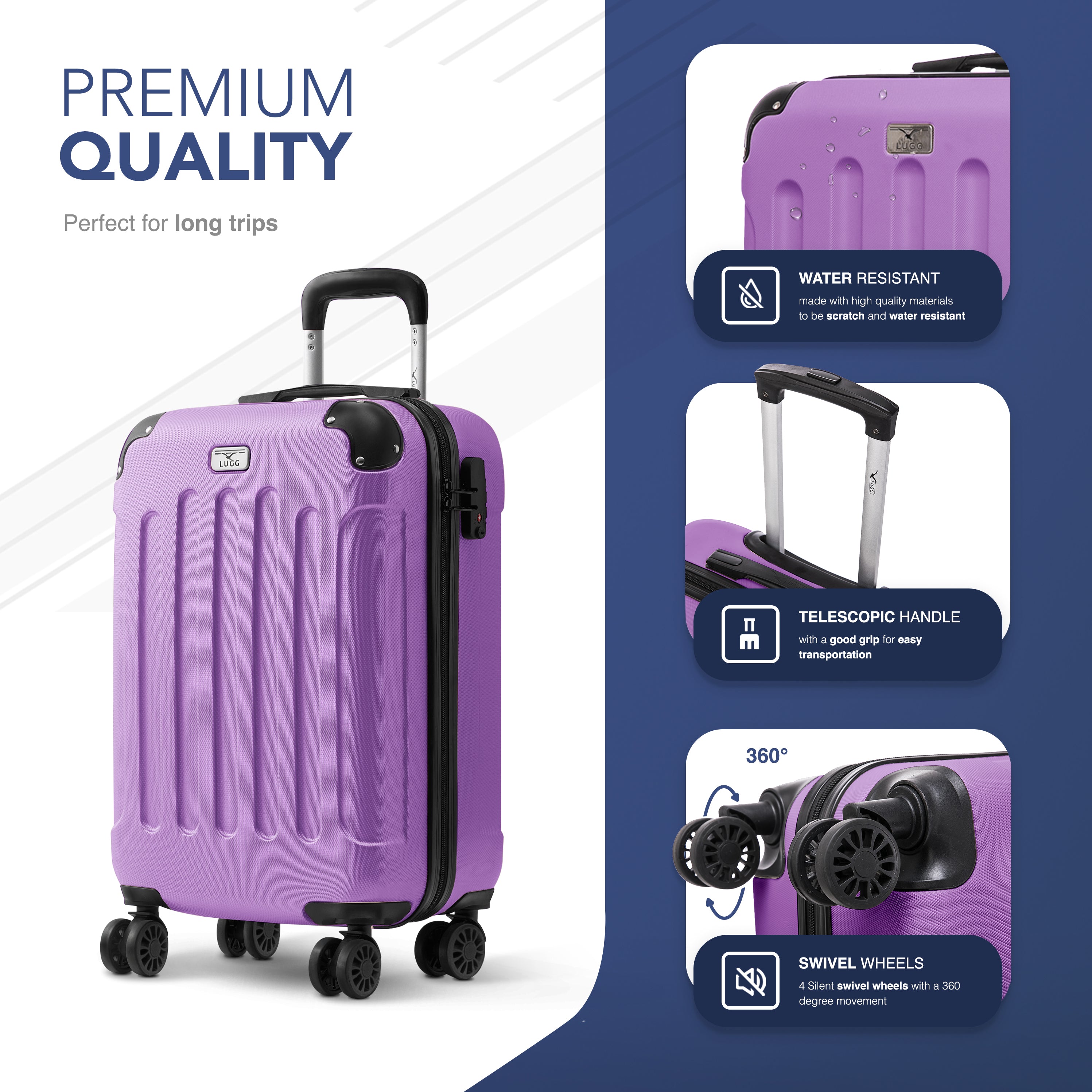 20" Skywander Cabin Suitcase - Lavender