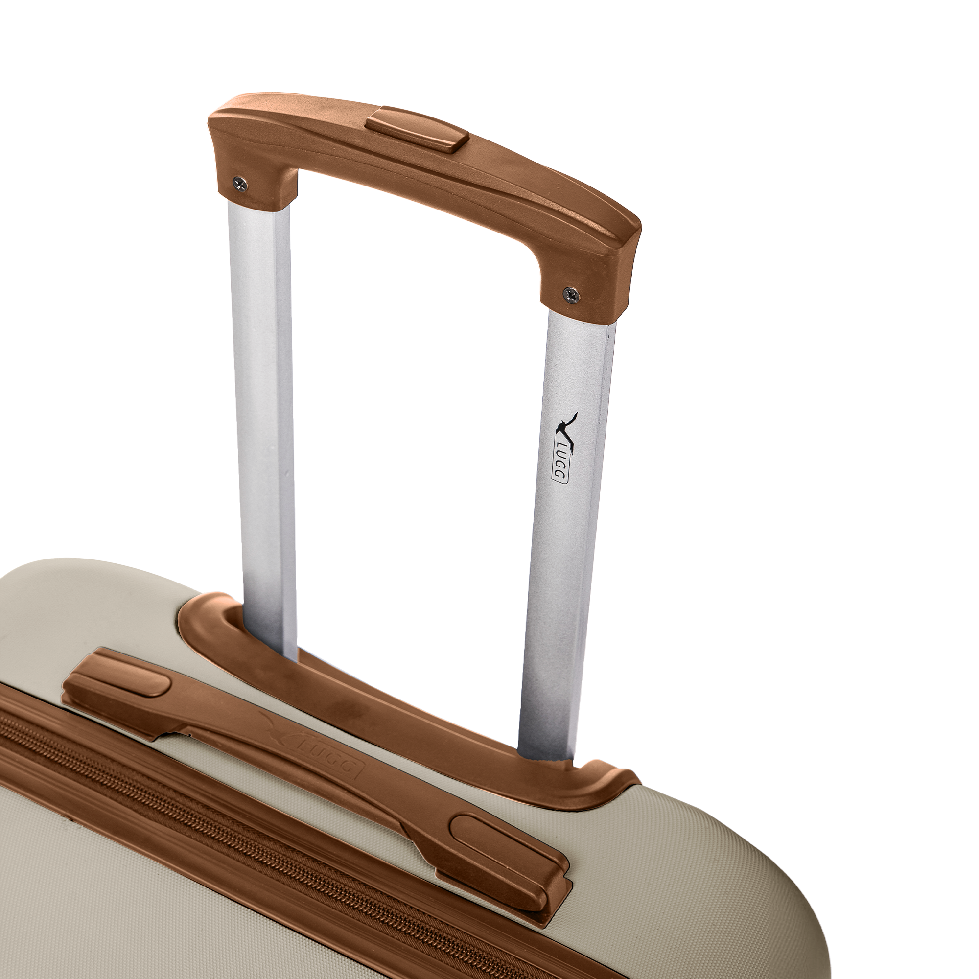 Stand Out in Style with Skywander 20-Inch Cream & Brown Suitcase - UK
