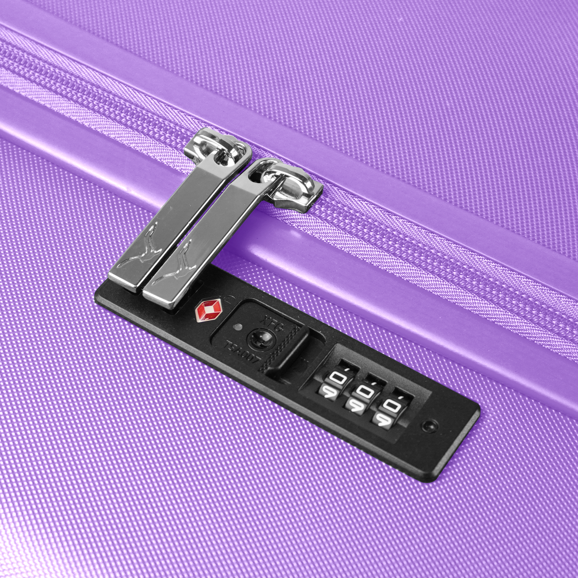 Vacay 24” Suitcase ABS Luggage with TSA Indent Lock, Aluminium Trolley Handle, 360° Spinner Wheels - Airline Compatible (66.5 x 25.5 x 44cm) - Lavender
