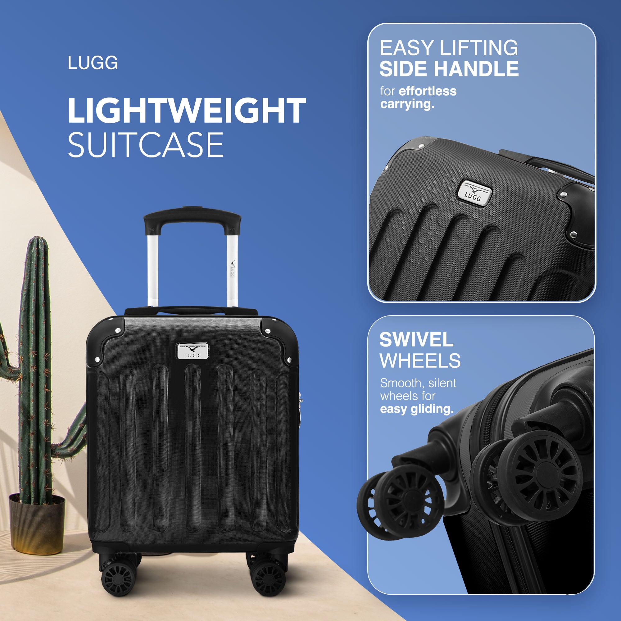 Skywander 15" Underseat Suitcase in Black