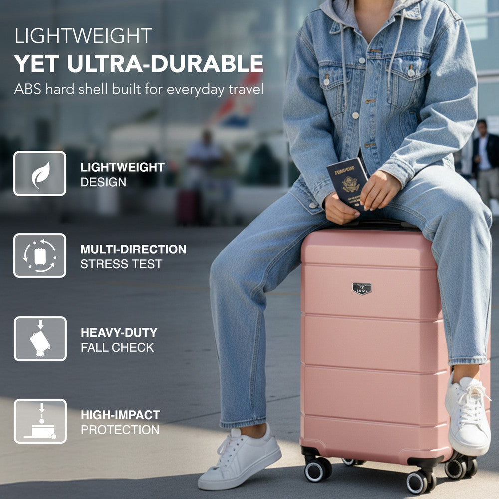 Jetset 20" Cabin Suitcase - 55 x 35 x 23cm in Rose Gold