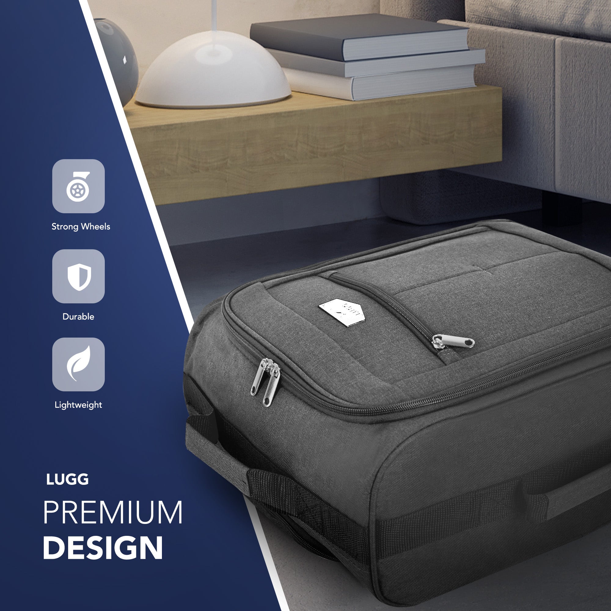 Soft Cabin Bag for EasyJet Overhead Locker - Grey