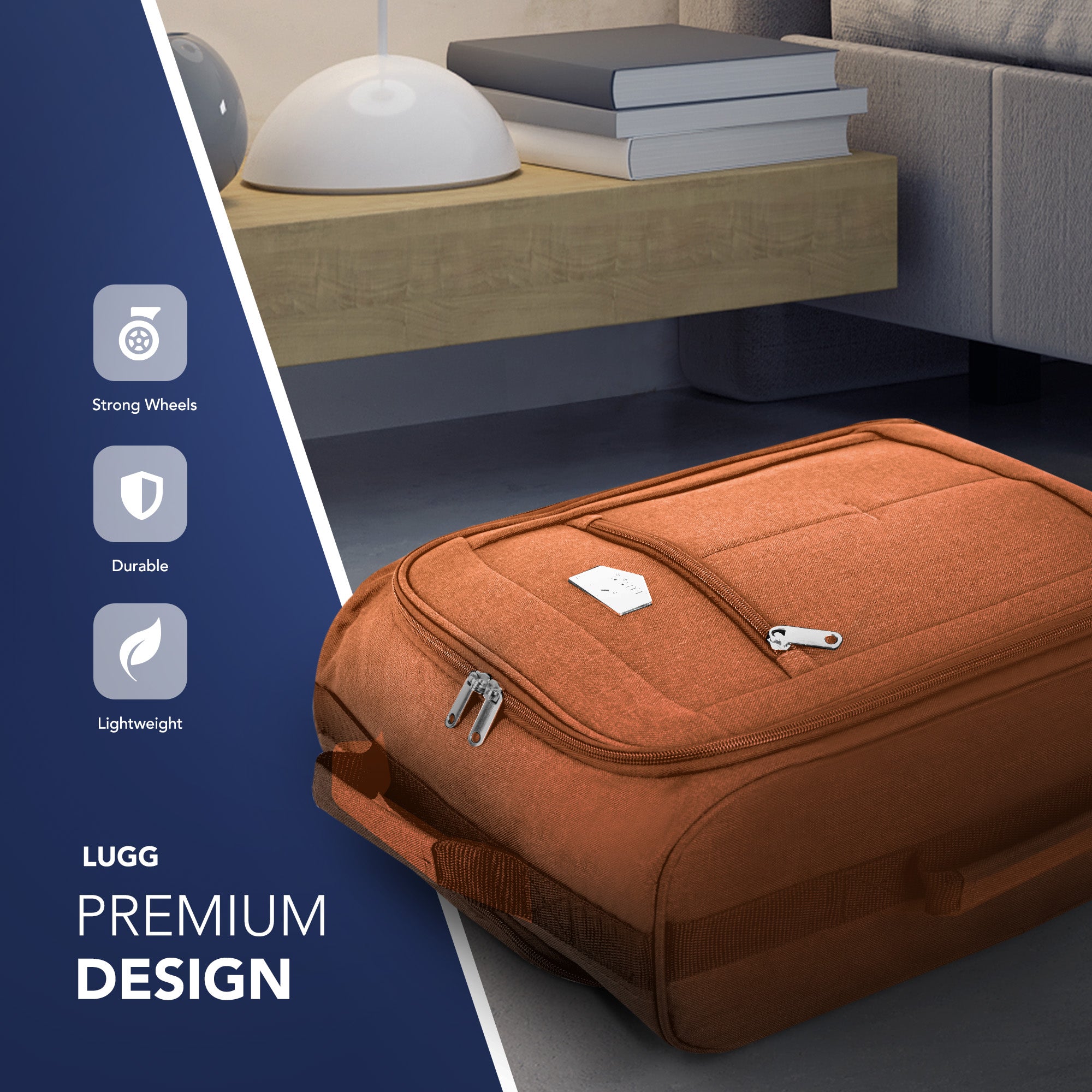Soft Cabin Bag for Ryanair & EasyJet Priority Overhead Locker - Orange