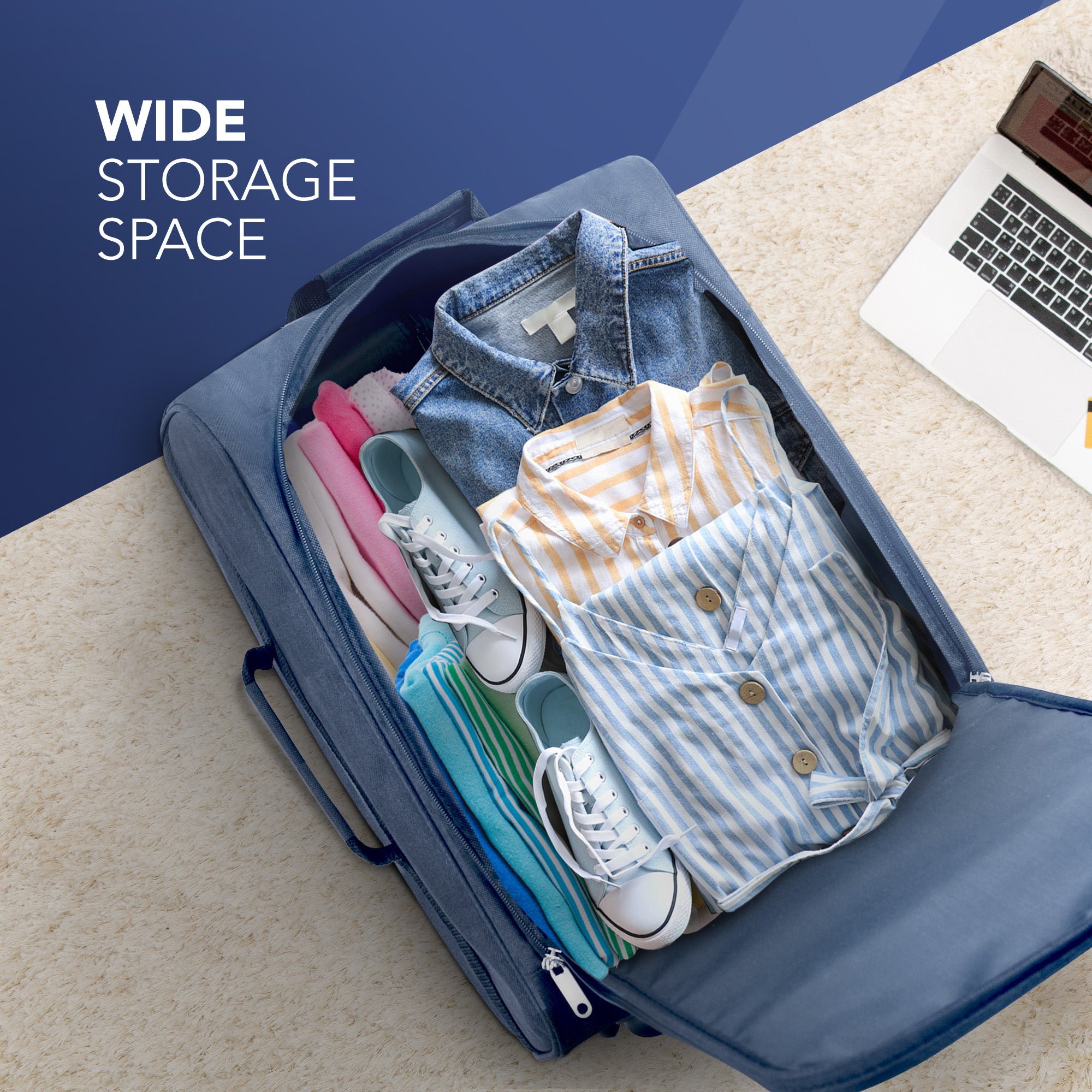 Soft Cabin Bag for Ryanair & EasyJet Priority Overhead Locker - Blue