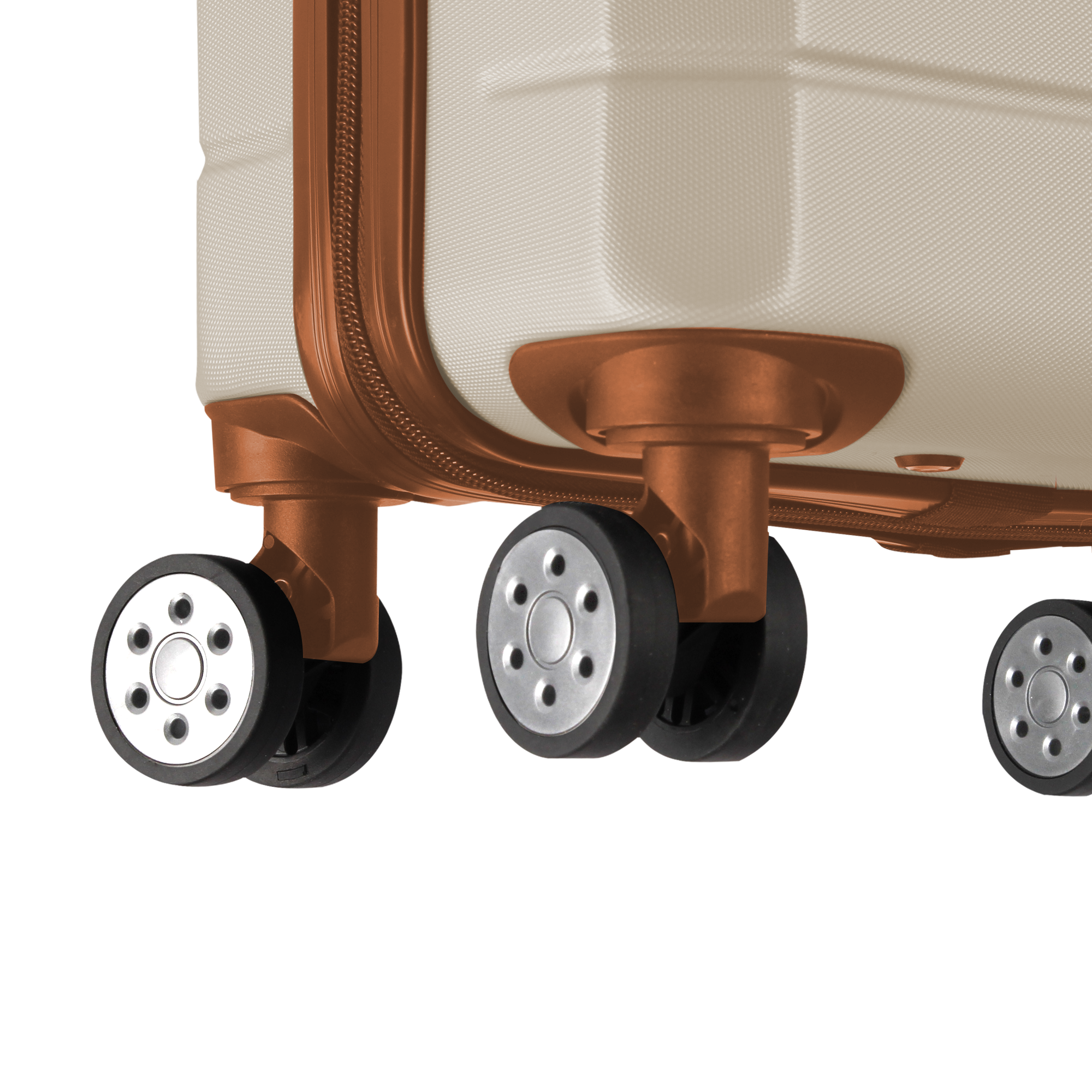 Jetset 20-inch Suitcase in Cream & Brown – Compact & Trendy Bag - UK