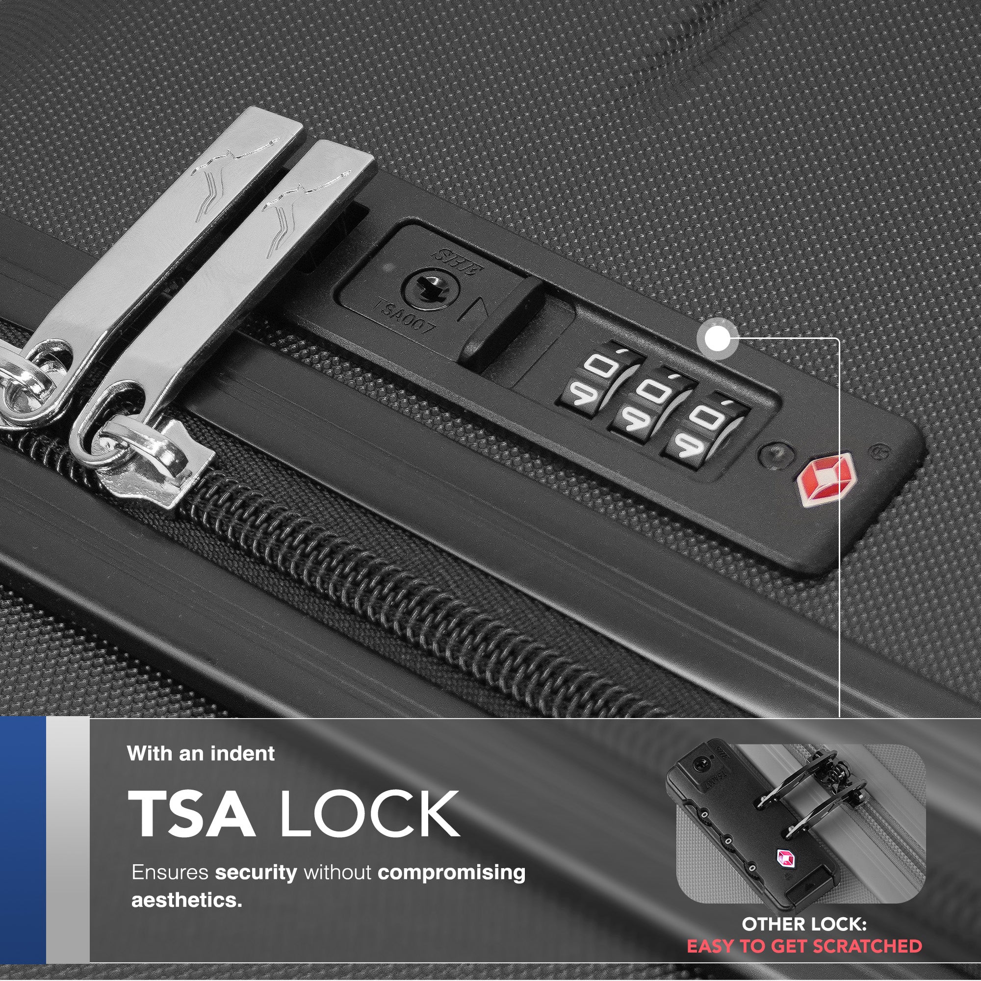 LUGG Jetset 24” Lightweight Travel Carry On Suitcase, ABS, Water Resistant & TSA Lock, Easyjet Overhead- Gunmetal