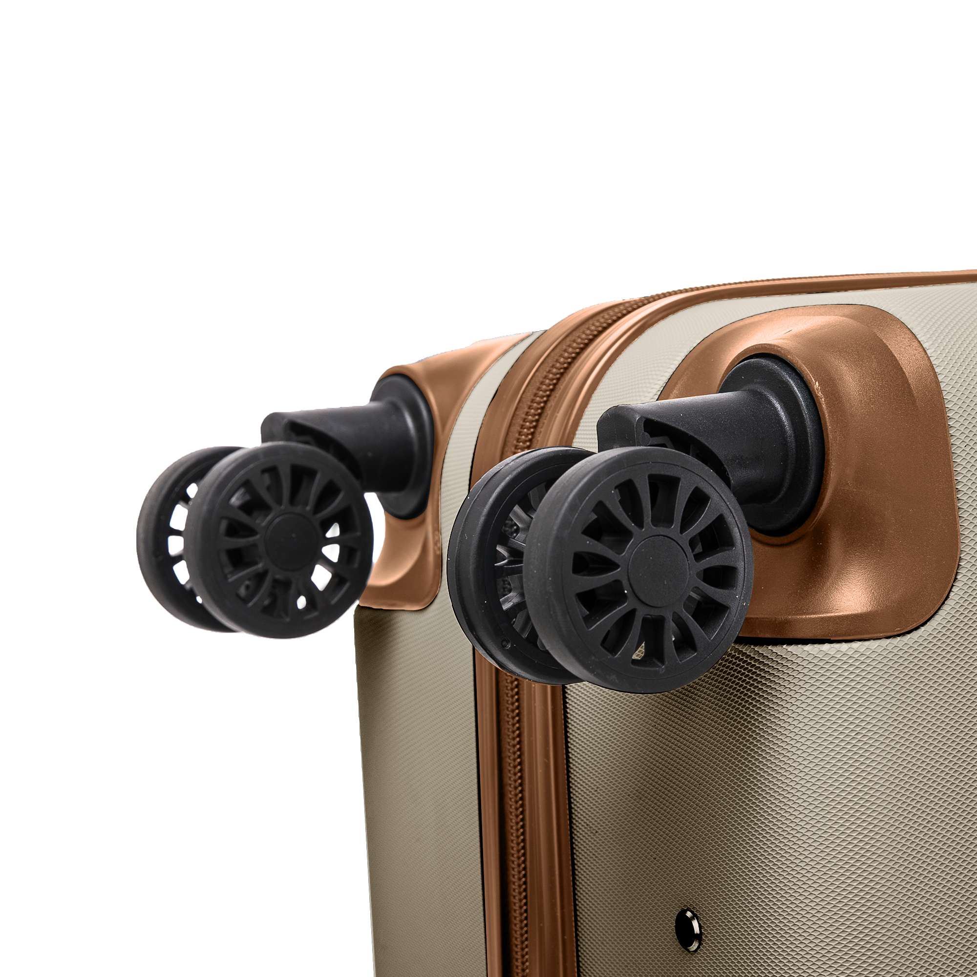 Stand Out in Style with Skywander 20-Inch Cream & Brown Suitcase - UK