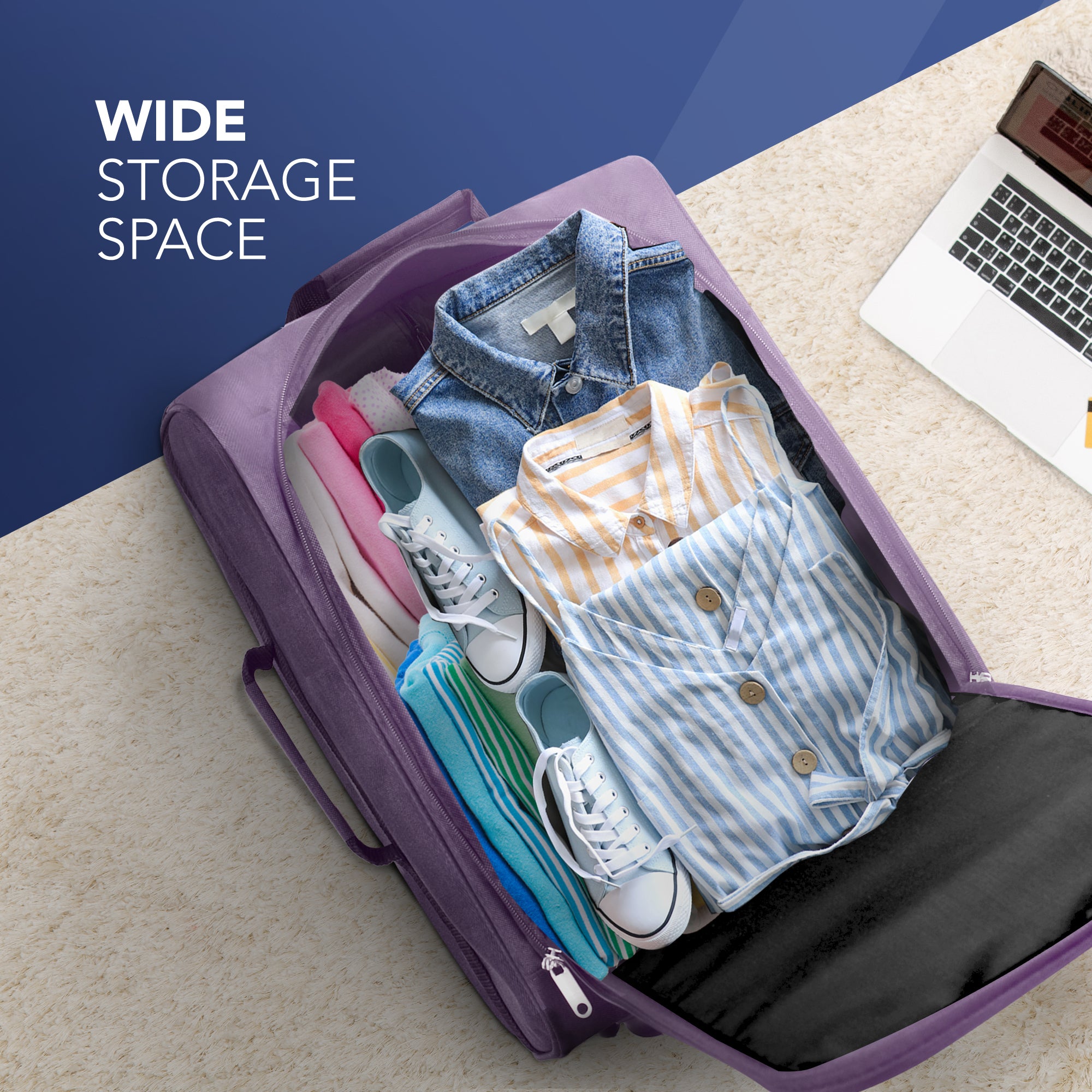 Cabin Approved Lightweight Travel Bag with Wheels - Lilac