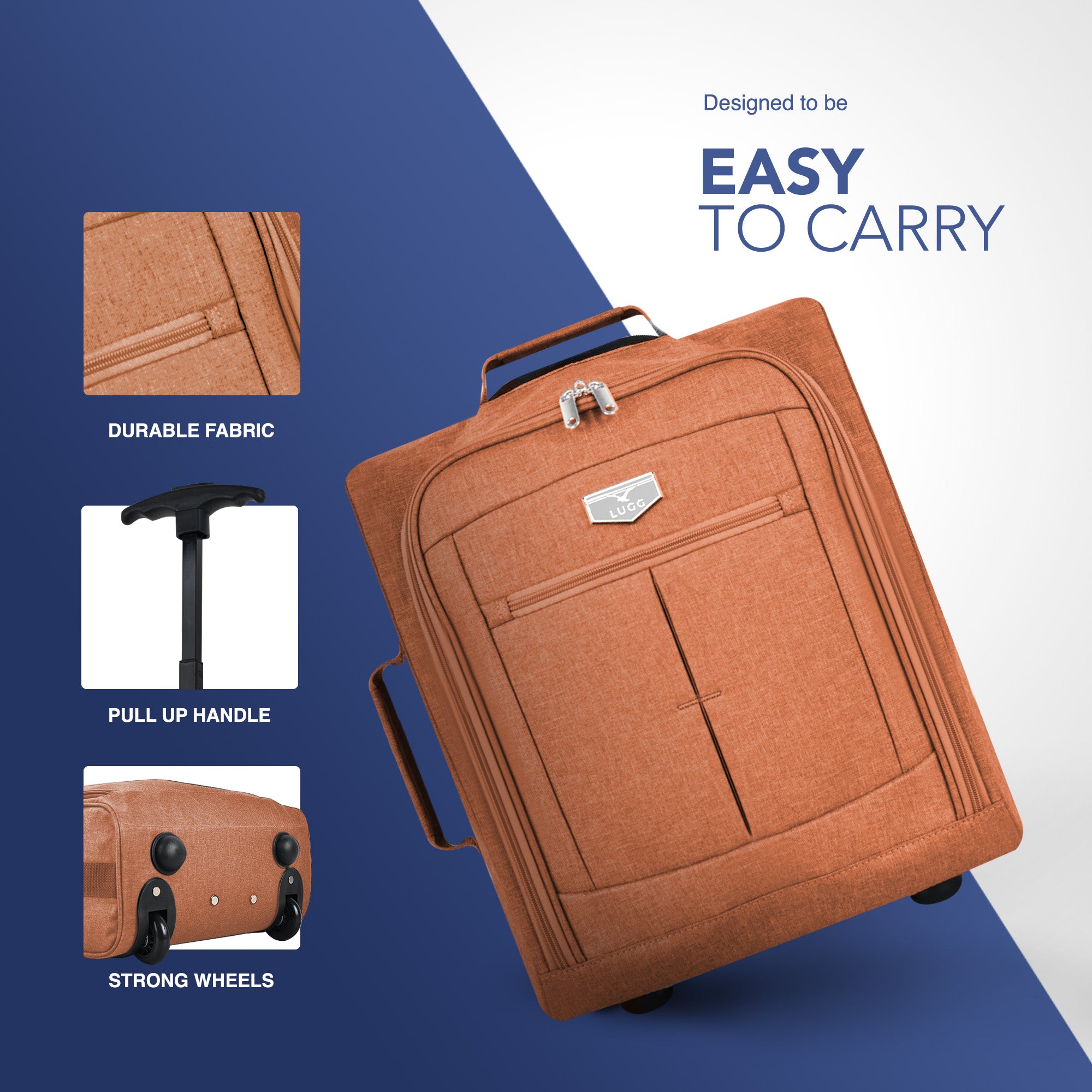 Soft Cabin Bag for EasyJet Overhead Locker - Orange