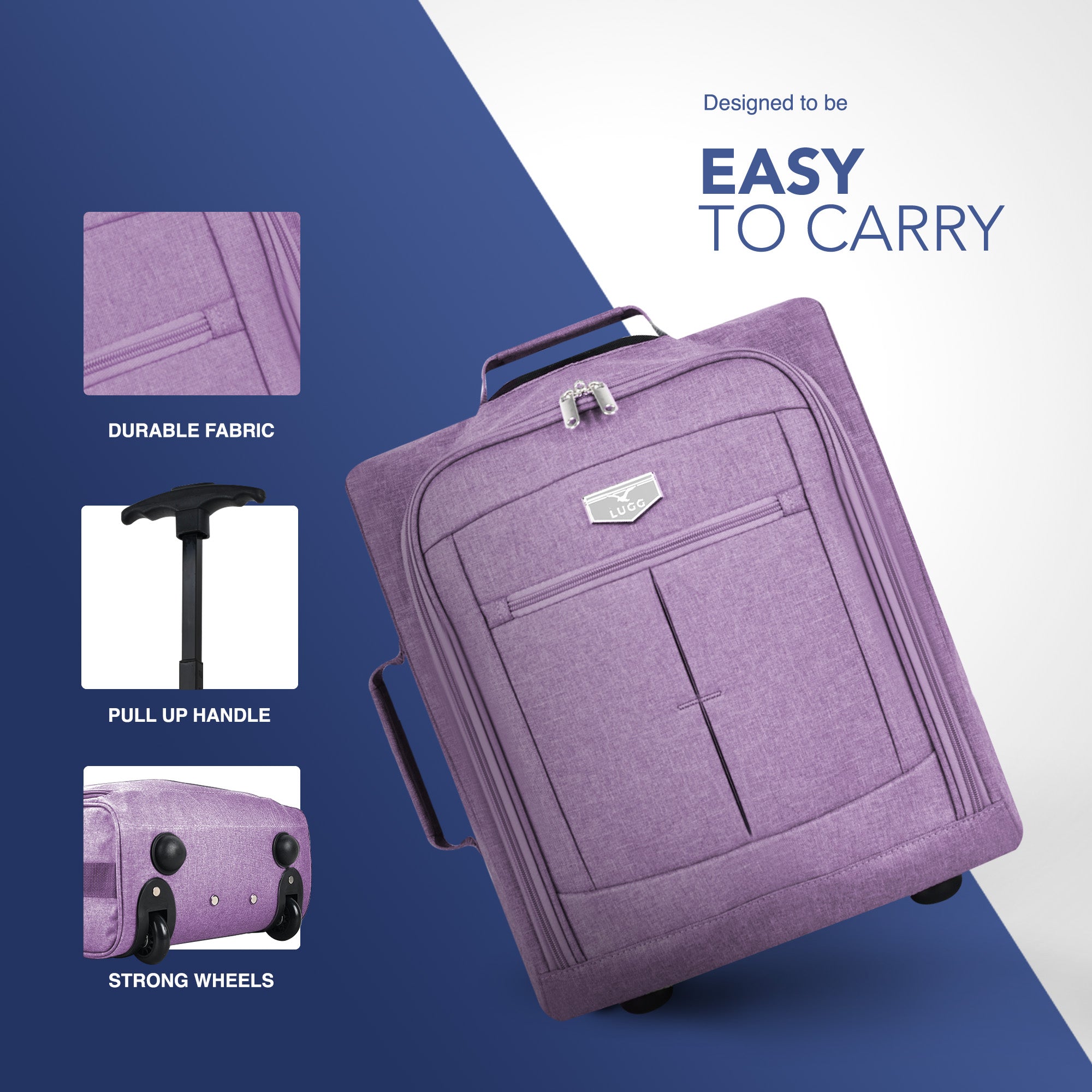 Soft Cabin Bag for EasyJet Overhead Locker - Lilac