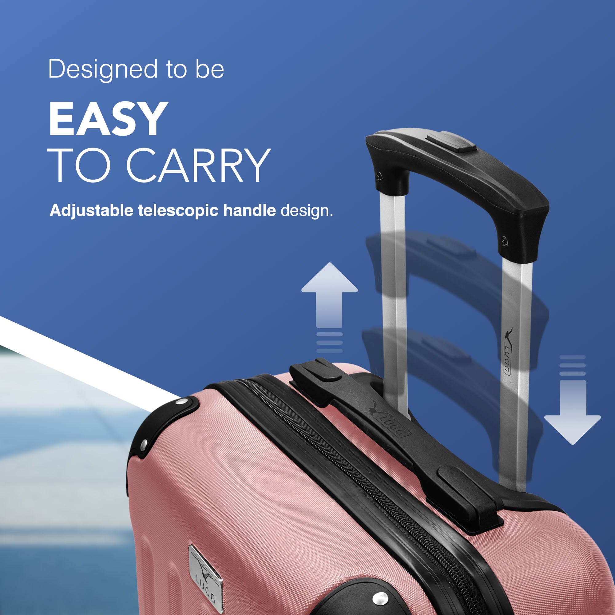 Skywander 15" Underseat Suitcase in Rose Gold