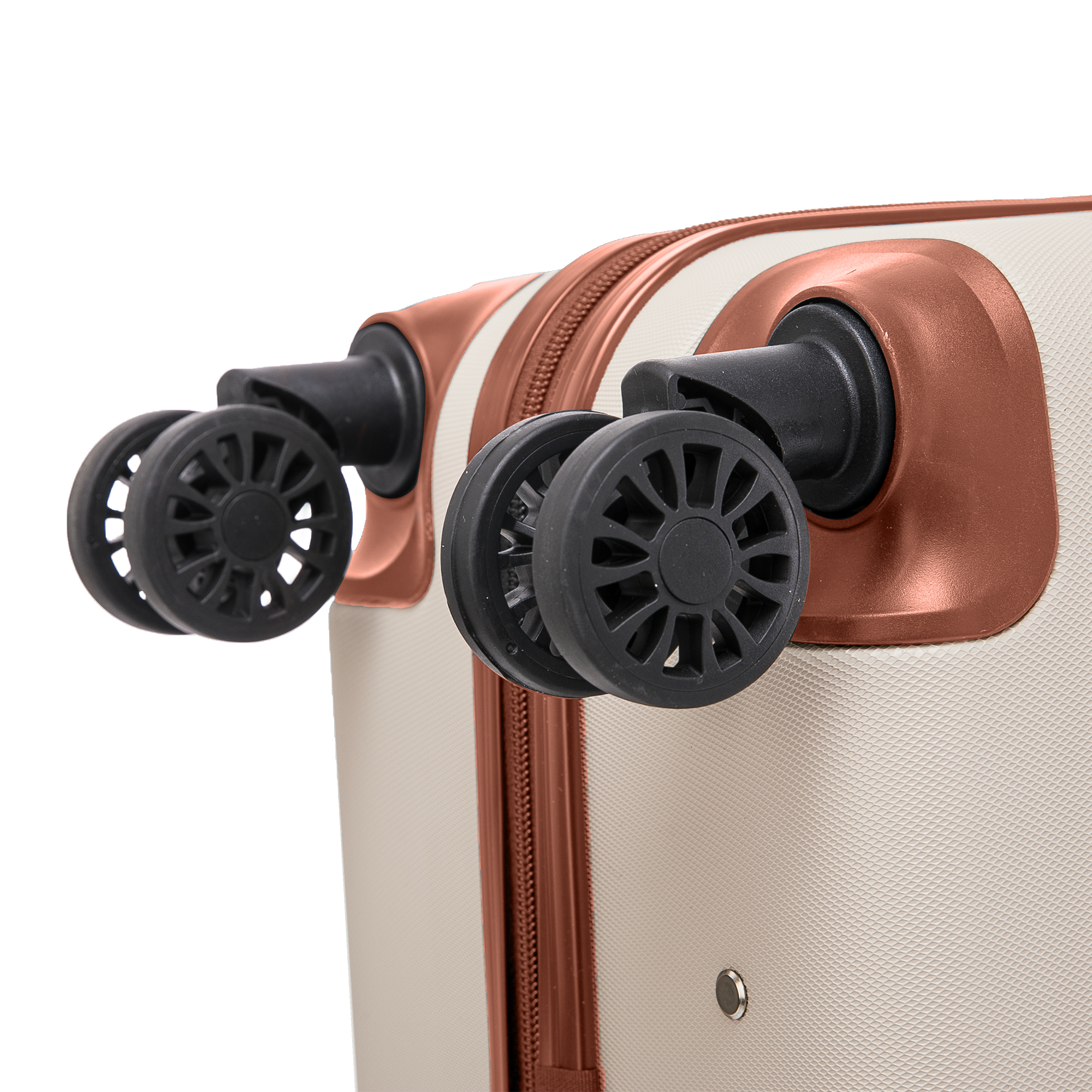 3-Piece Suitcase Set - Elegant Cream & Brown Luggage for Travel - UK