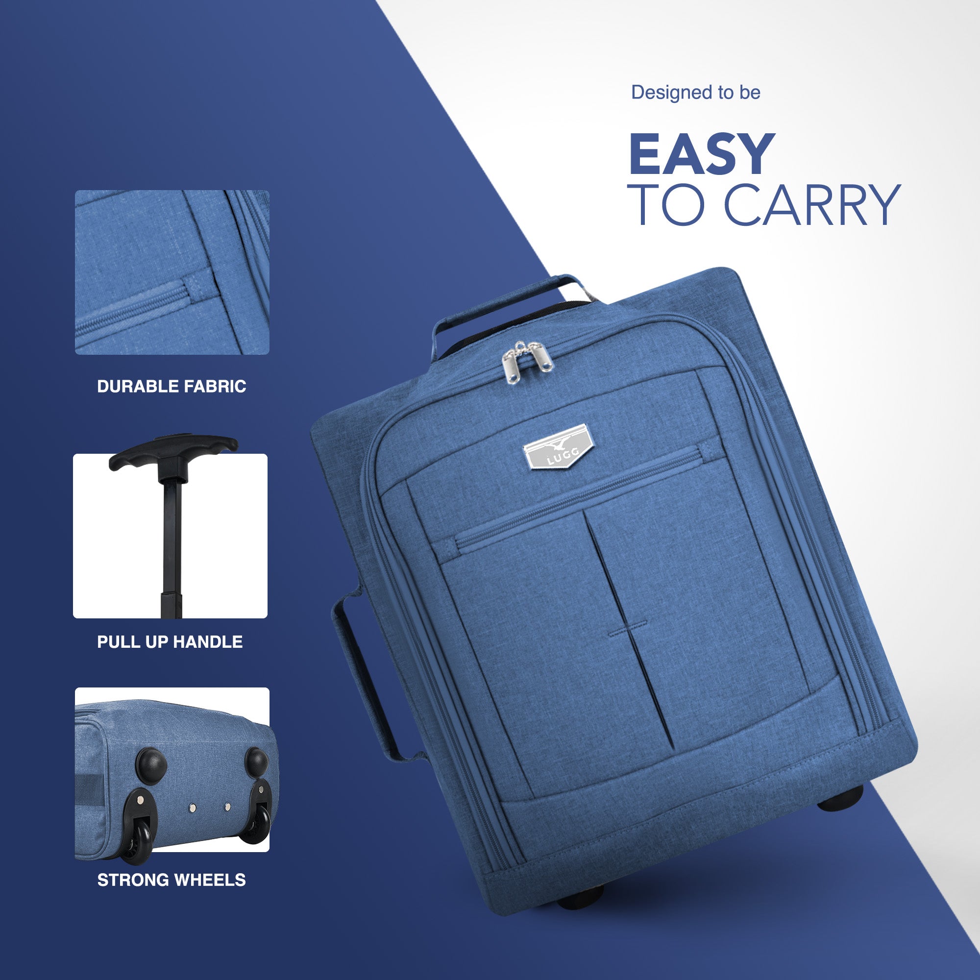 Soft Cabin Bag for EasyJet Overhead Locker - Blue