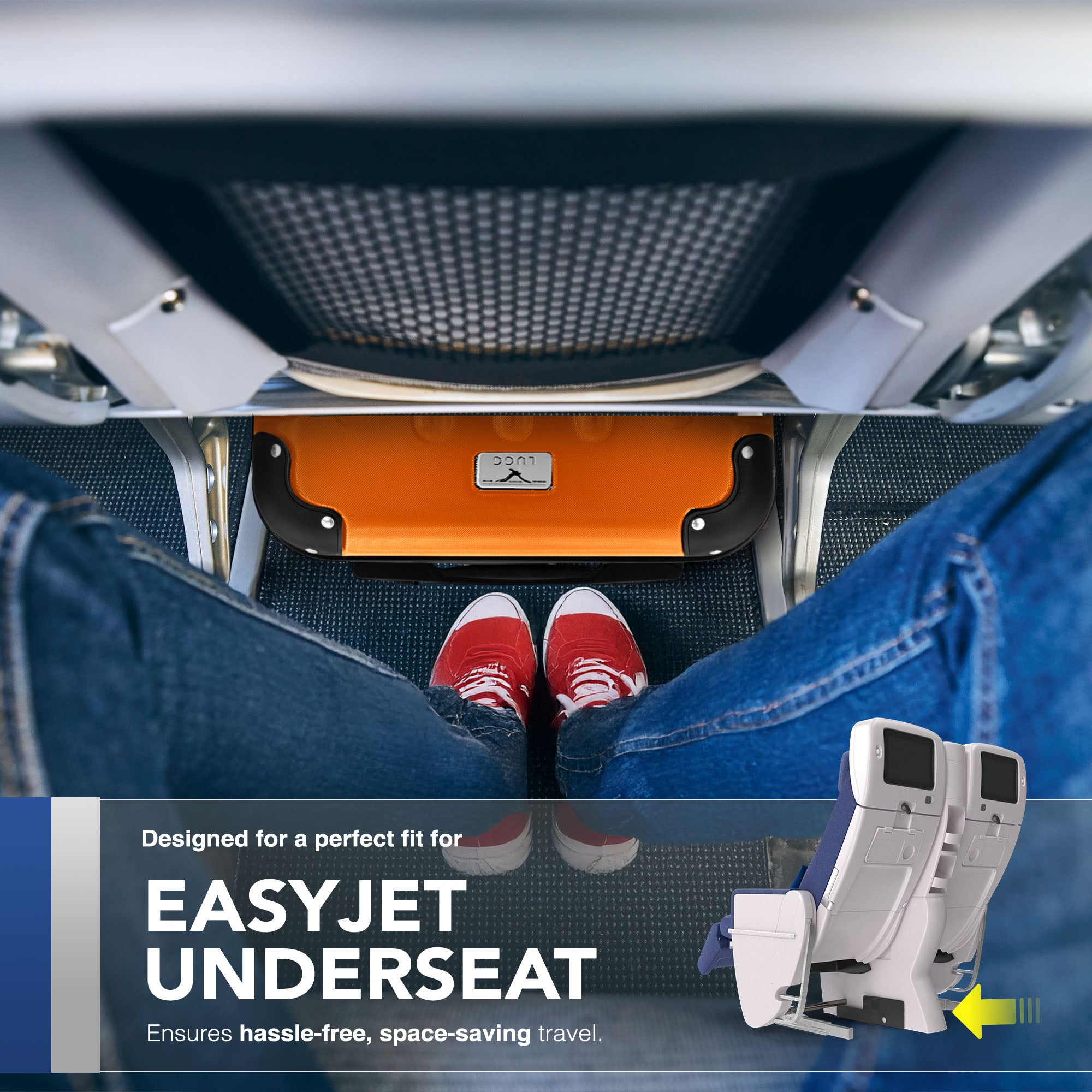 Skywander 15" Underseat Suitcase in Orange