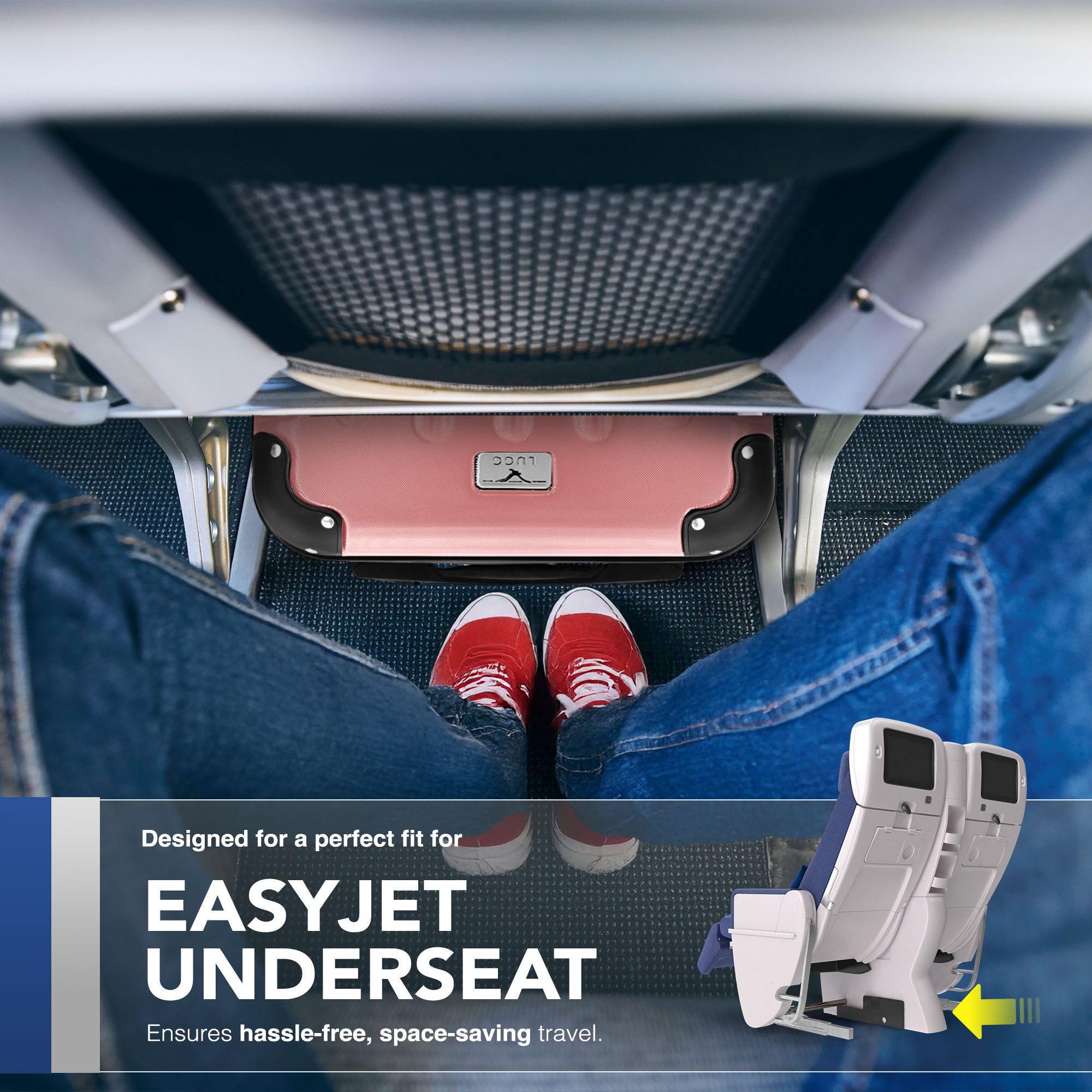 Skywander 15" Underseat Suitcase in Rose Gold