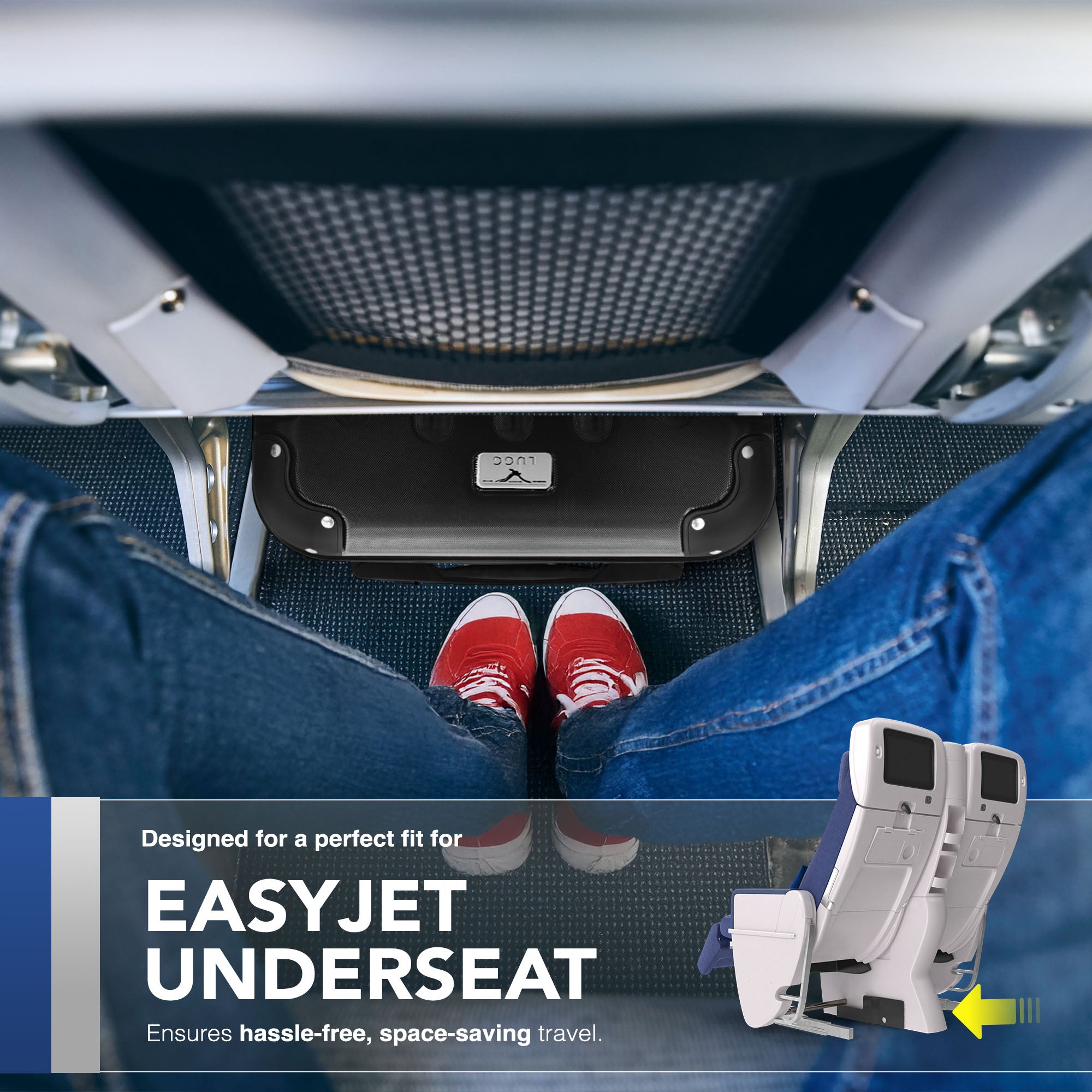 Skywander 15" Underseat Suitcase in Black