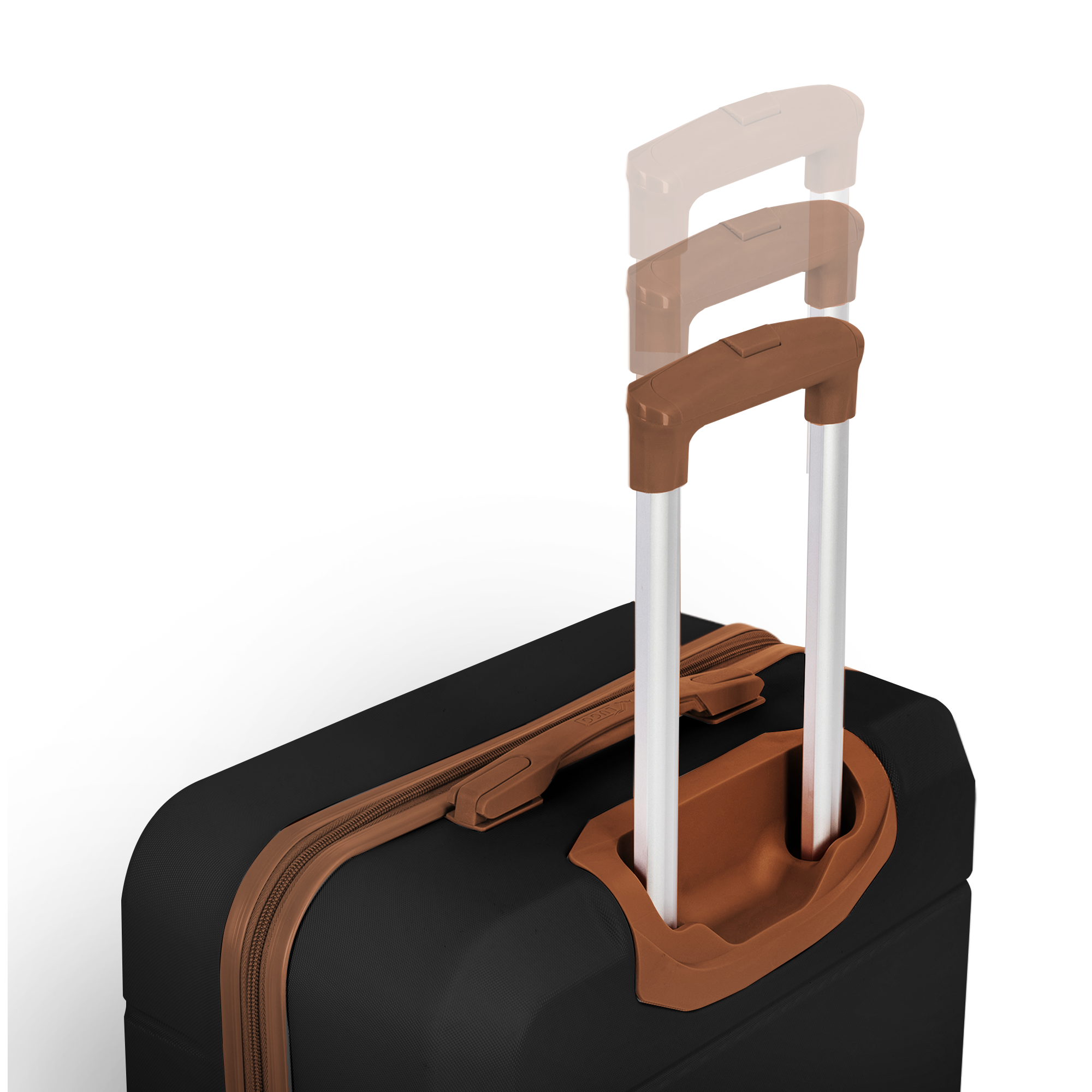 Jetset 3pc Suitcase Set in Black & Brown