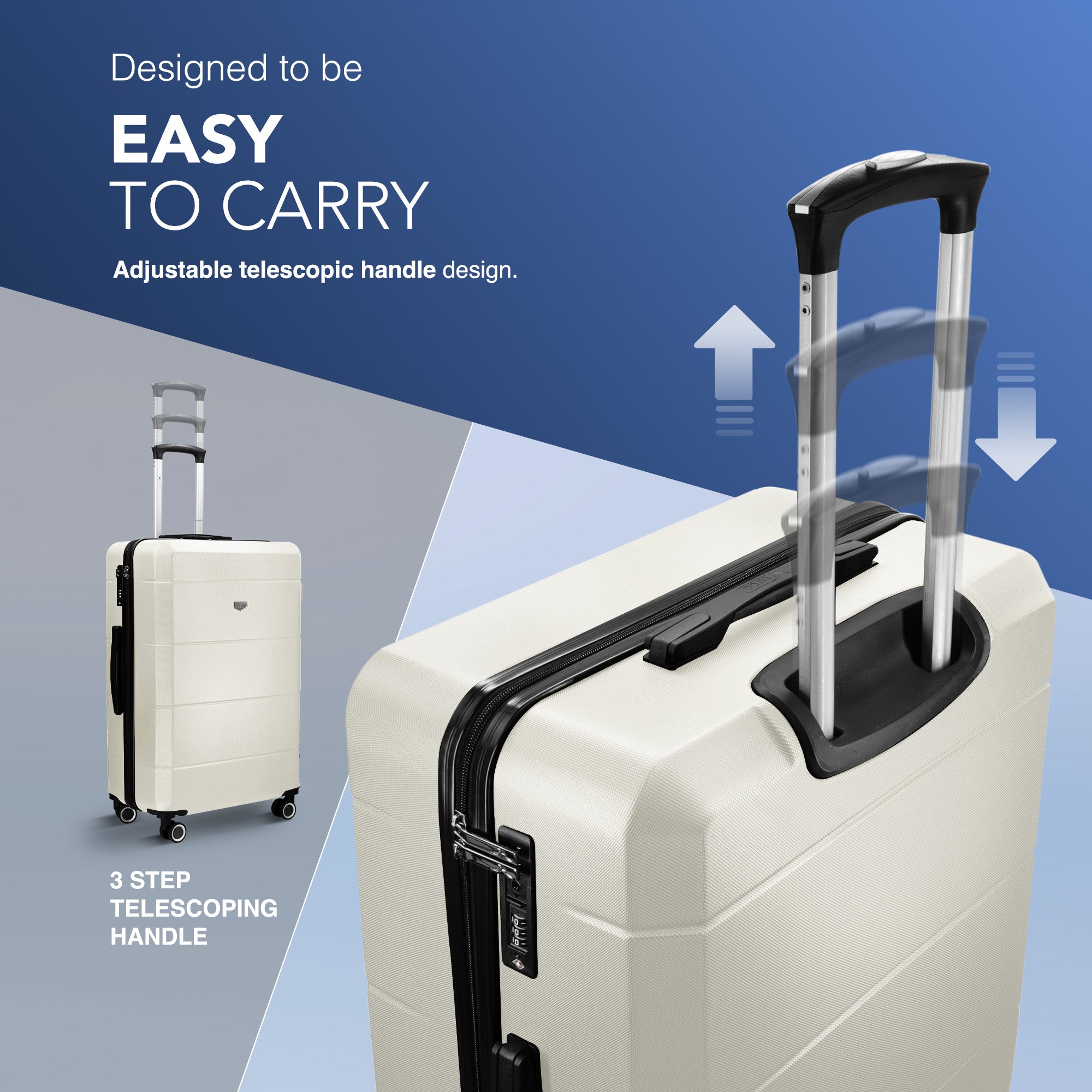 Jetset 28" Large Suitcase in Ivory