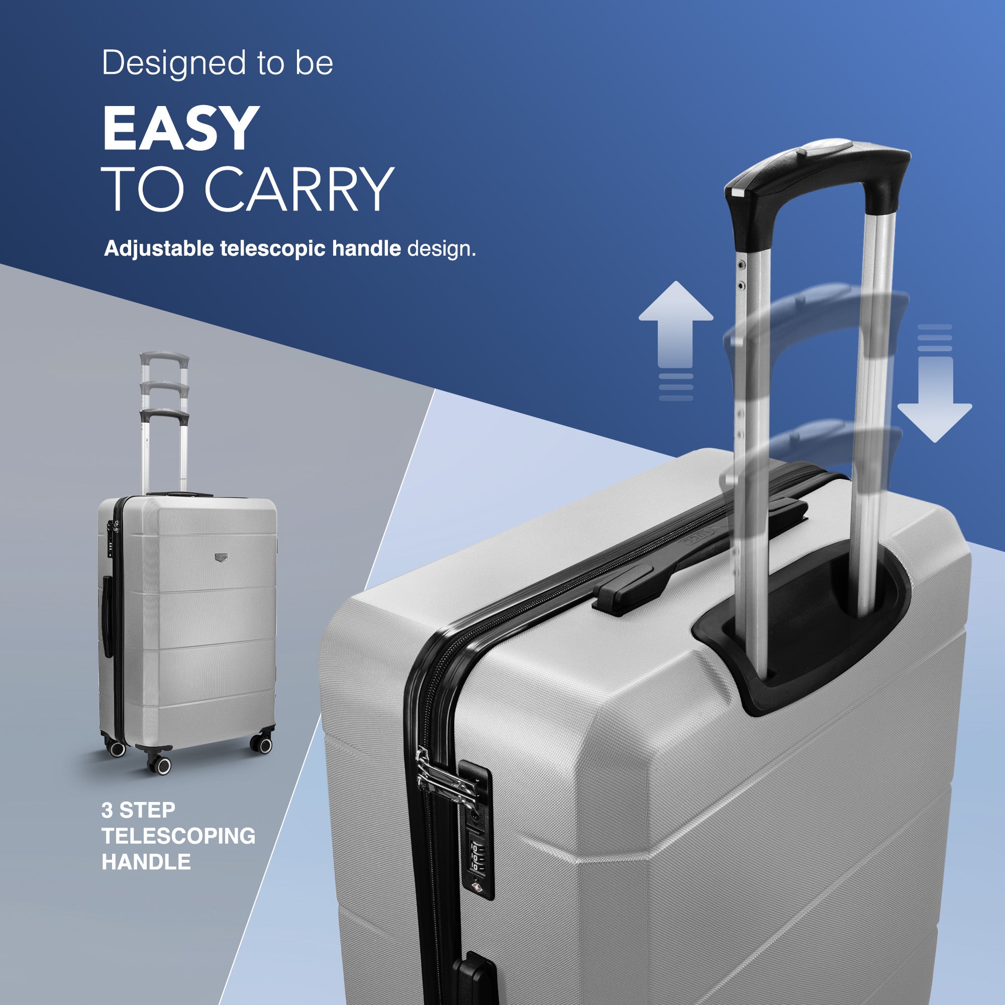 Jetset 28" Large Suitcase in Silver