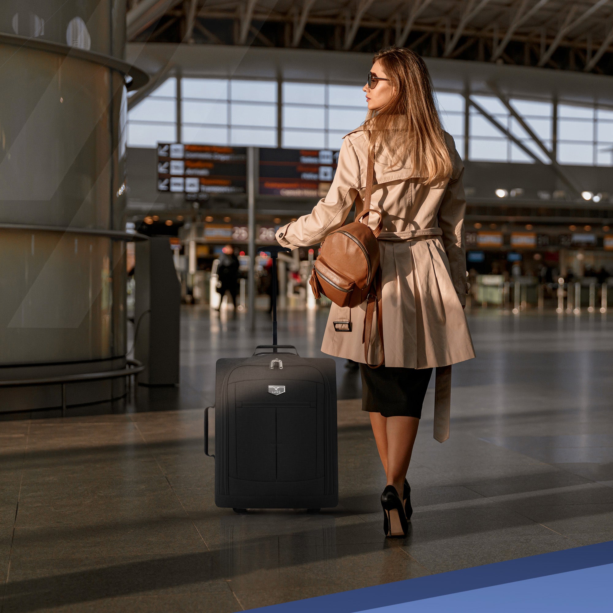 Soft Cabin Bag for EasyJet Overhead Locker - Black