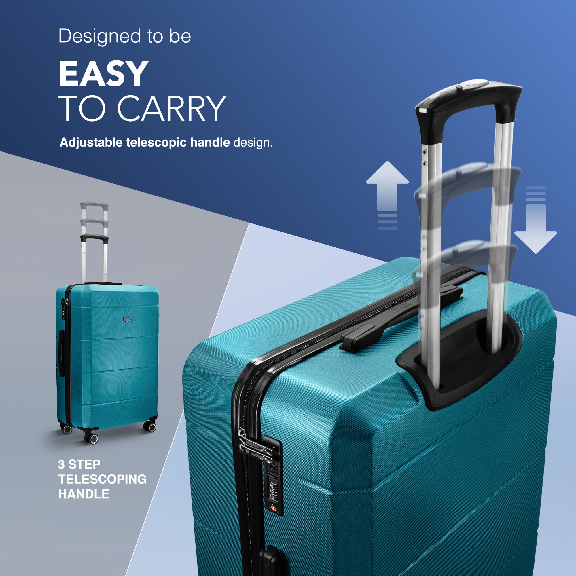Jetset 28" Large Suitcase in Teal