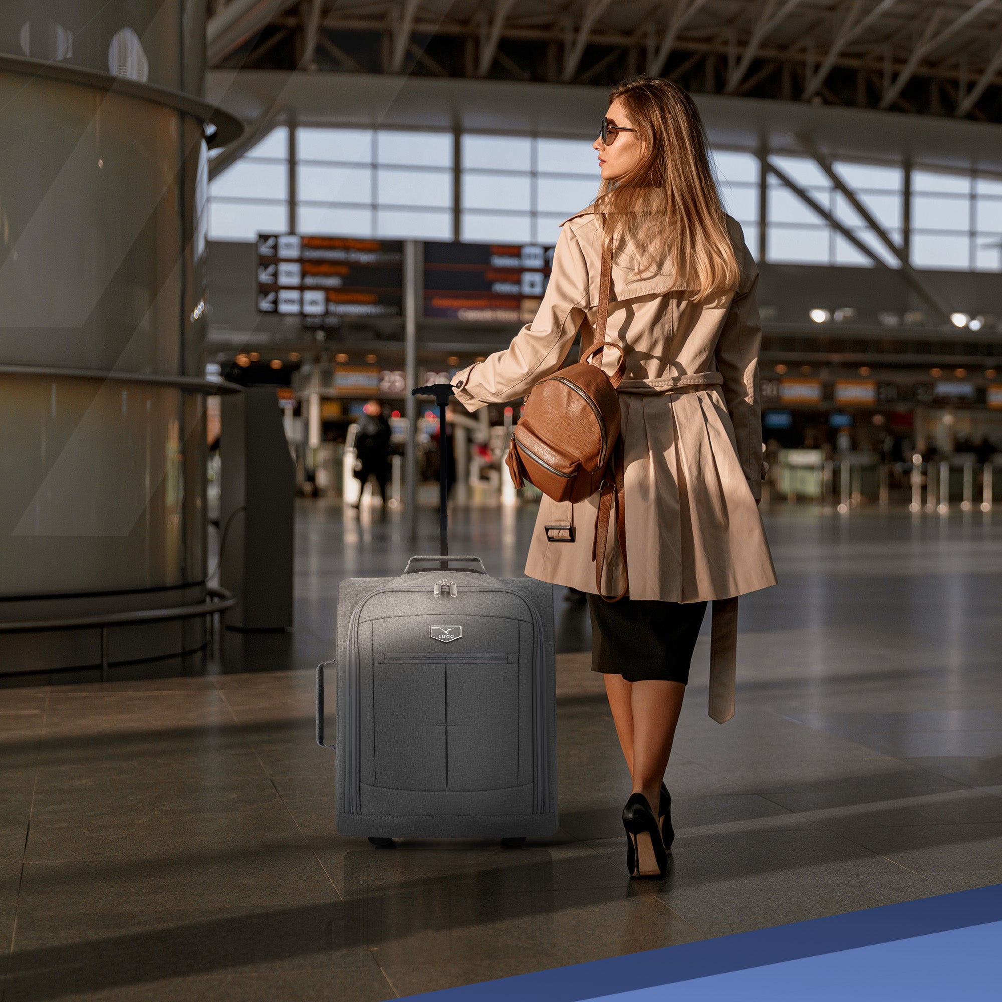 Soft Cabin Bag for EasyJet Overhead Locker - Grey