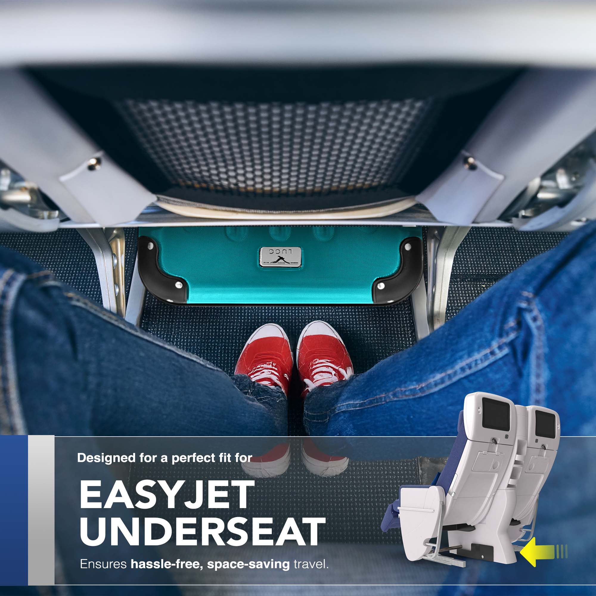 40cm Skywander Underseat Cabin Bag - Teal