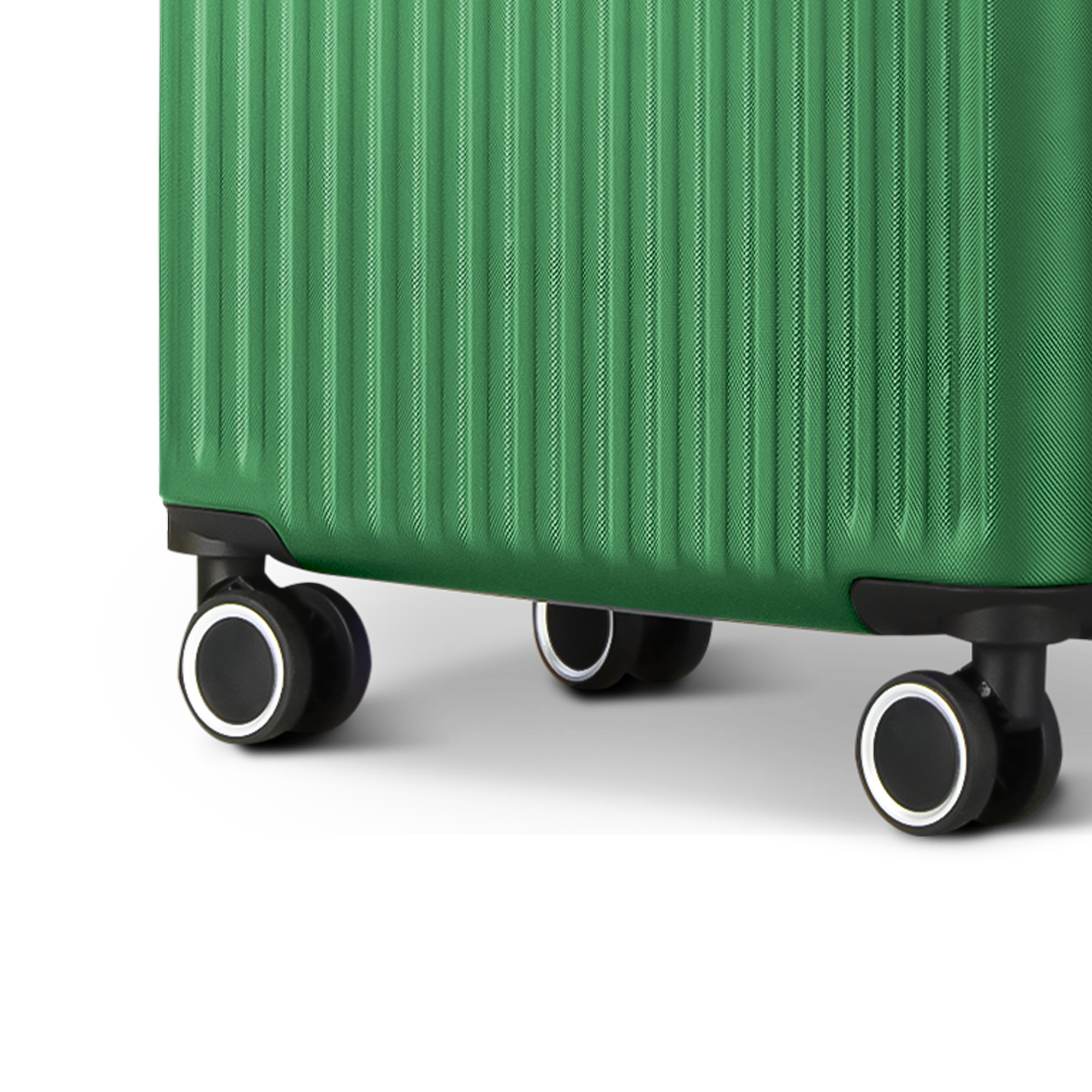 Vacay 24” Suitcase ABS Luggage with TSA Indent Lock, Aluminium Trolley Handle, 360° Spinner Wheels - Airline Compatible (66.5 x 25.5 x 44cm) - Forest