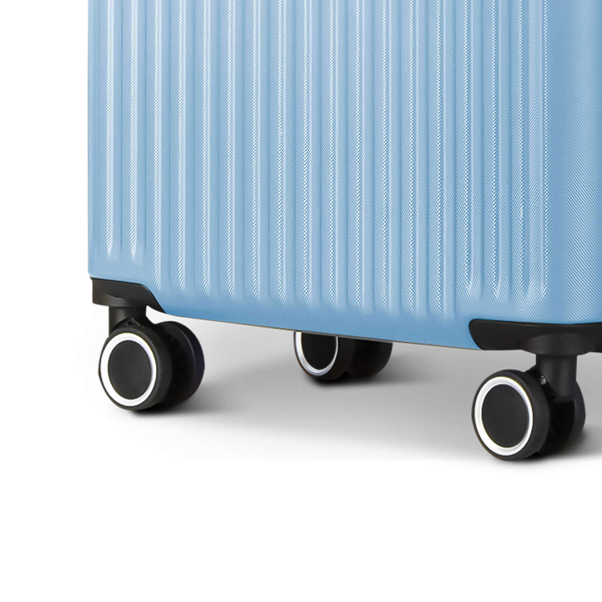 Vacay 24” Suitcase ABS Luggage with TSA Indent Lock, Aluminium Trolley Handle, 360° Spinner Wheels - Airline Compatible (66.5 x 25.5 x 44cm) - Sky Blue